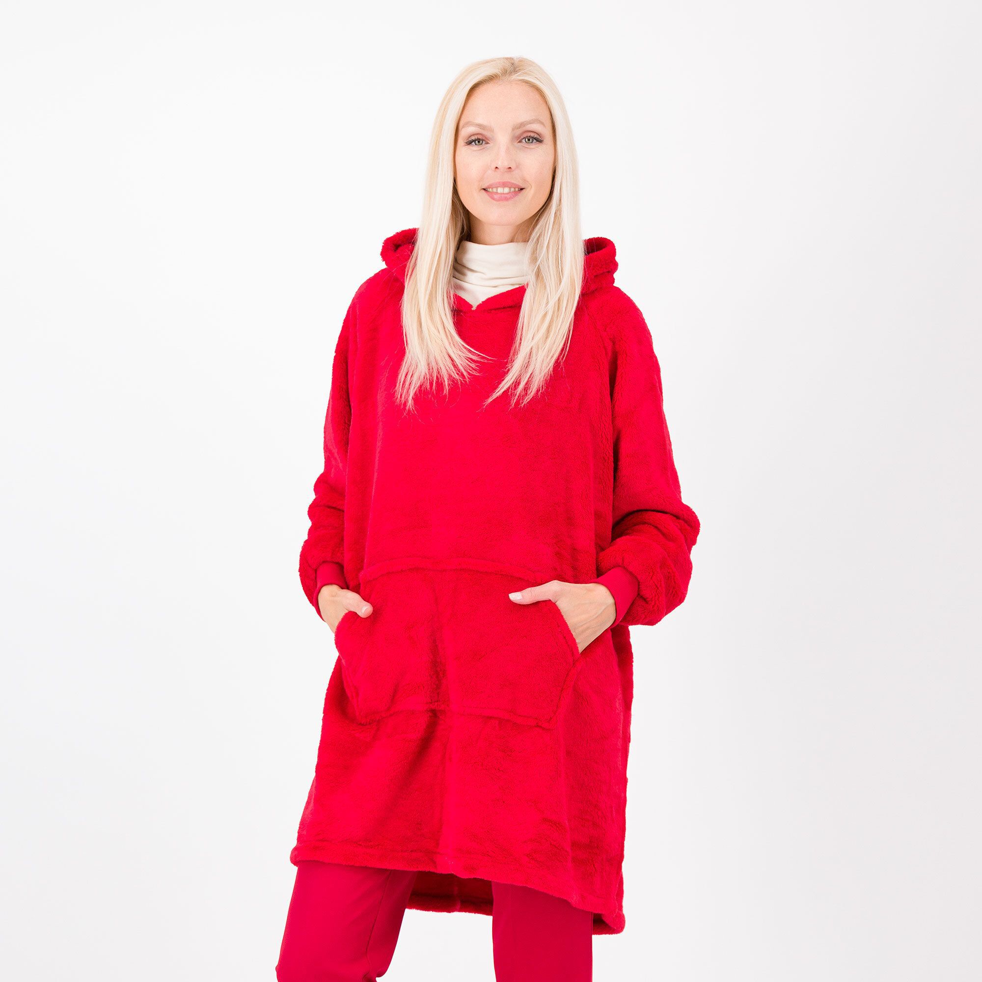 QVC Mont Chalet Poncho in velluto con interno in peluches