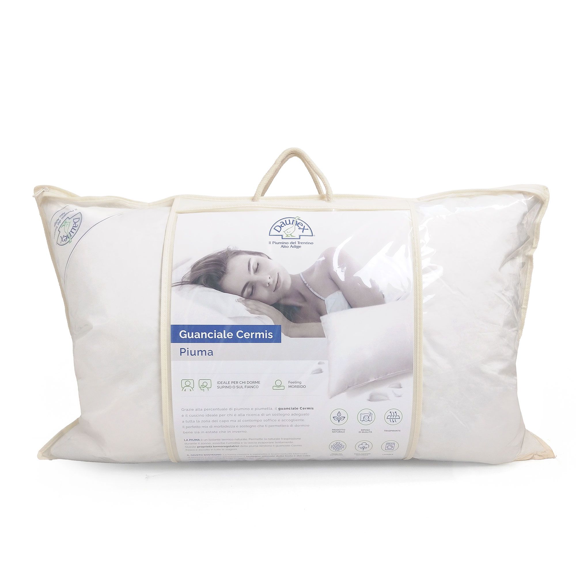 Daunex Guanciale Cermis 50% piumetta, 50% piumino (50x80cm)
