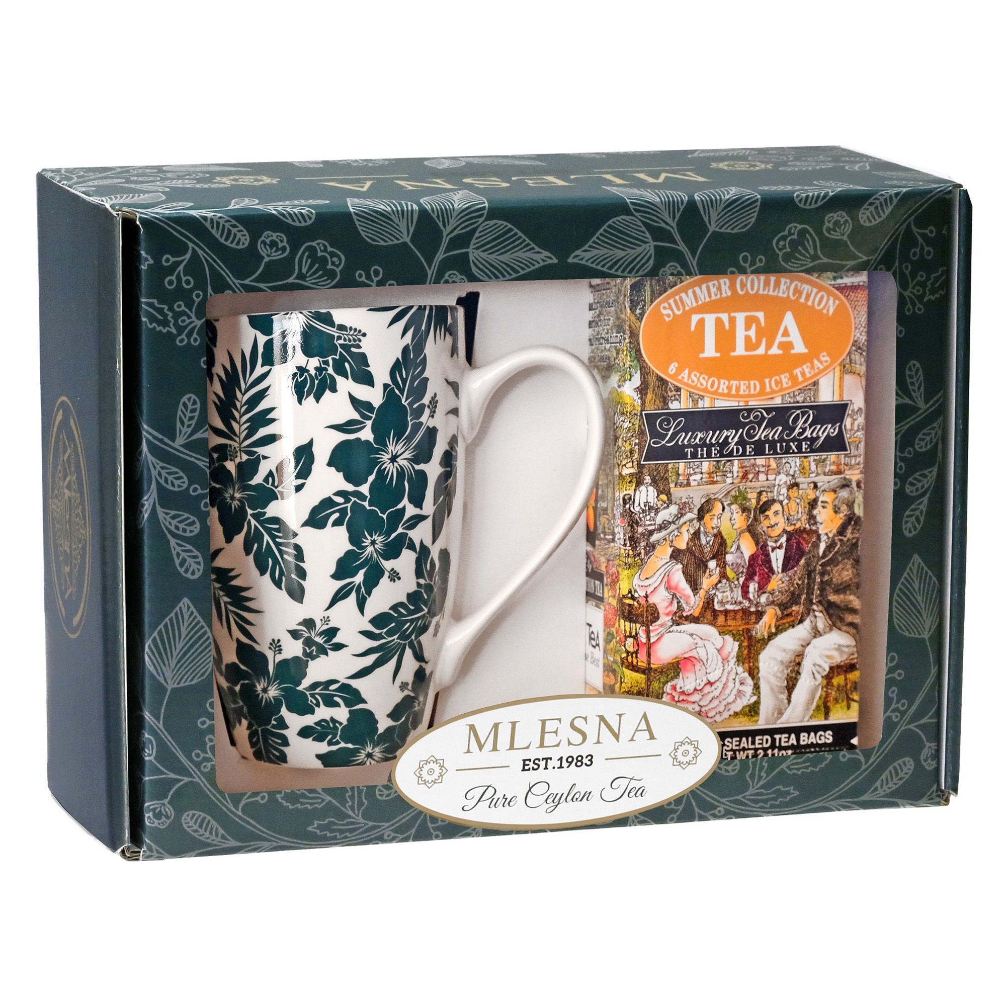 Mlesna 
Scatola con tazza
Green Flower e tè
(30 filtri)