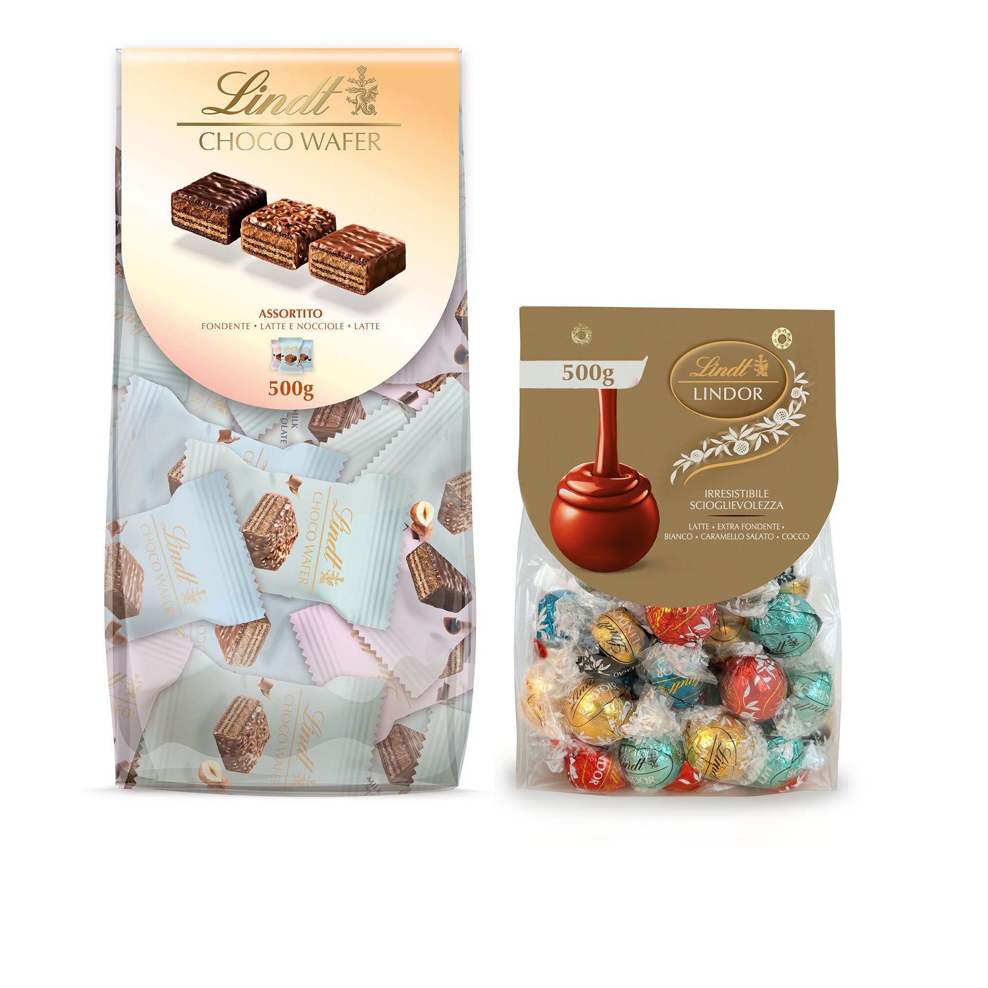 Lindt
Choco Wafer (500g)
e praline Lindor
assortite (500g)