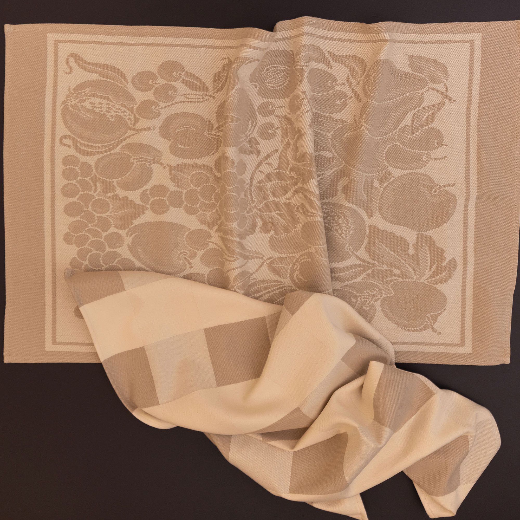 Ferò 2 asciugapiatti Noel in cotone jacquard