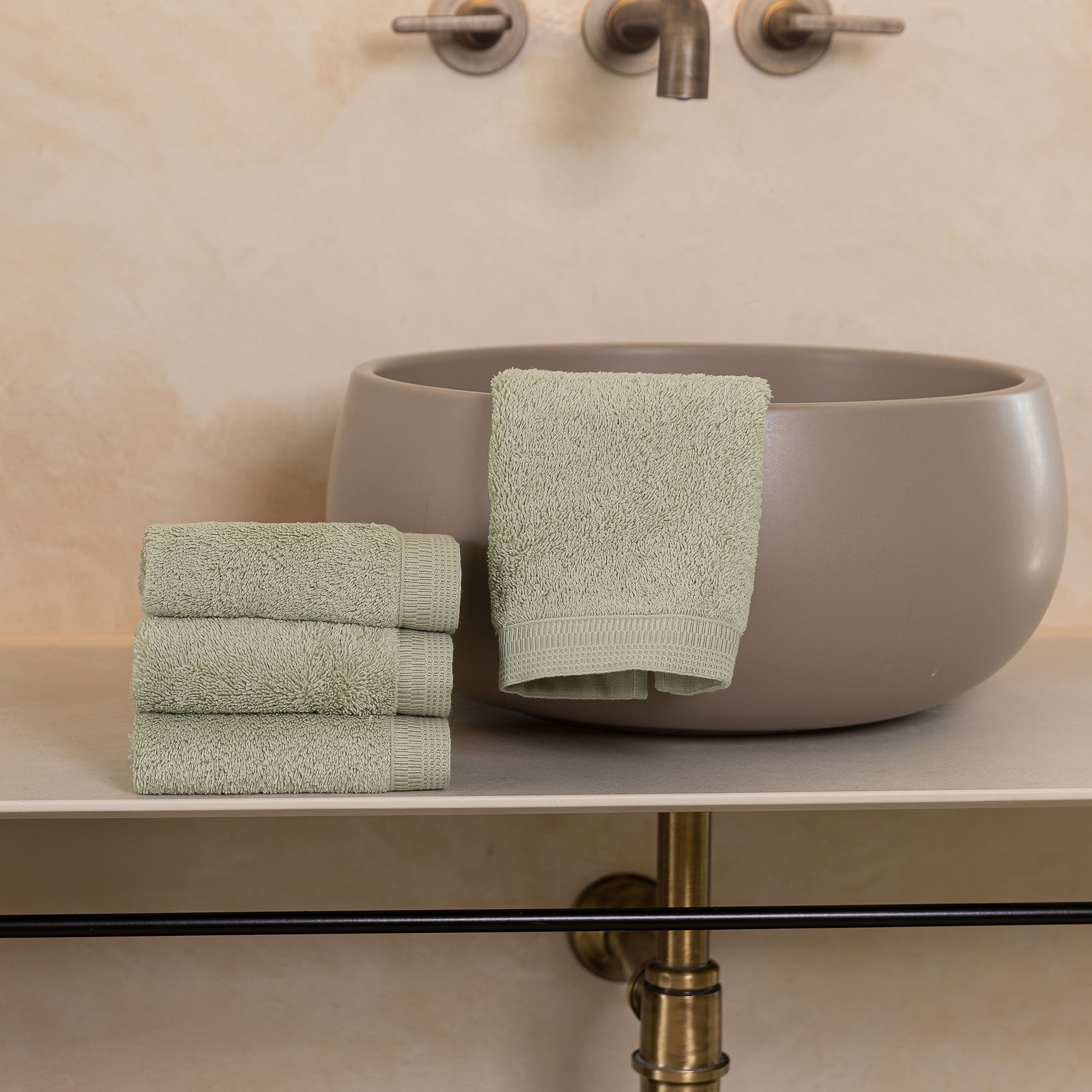 Ferò Set 4 lavette Dea in cotone low twist 600gr