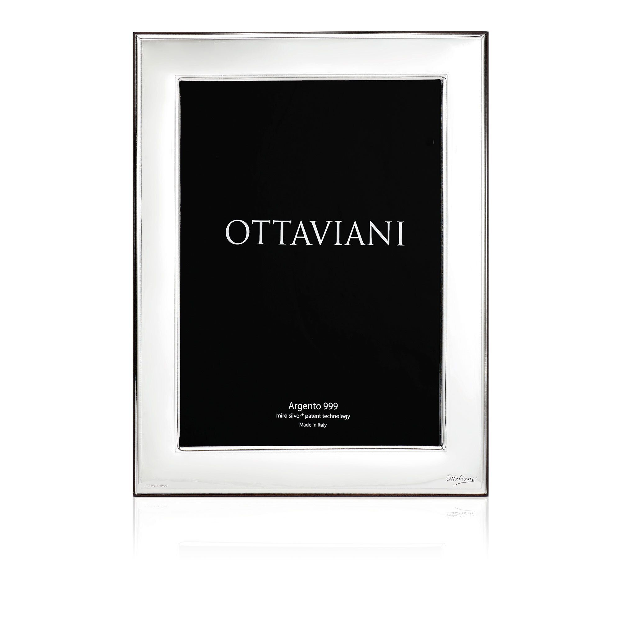 QVC OTTAVIANI Portafoto in argento Specchio 18x24 cm