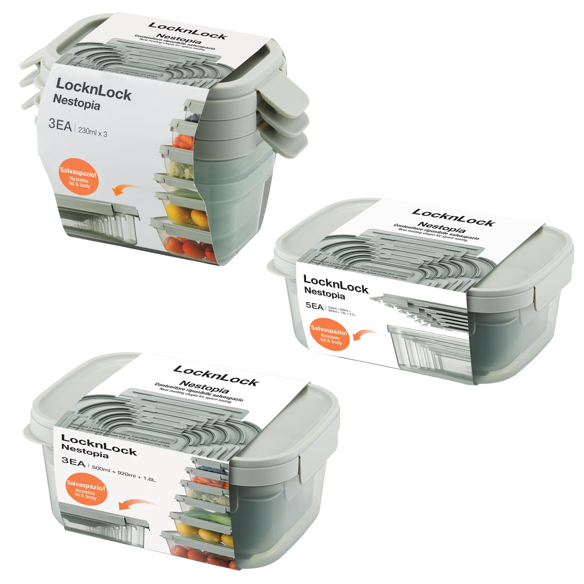LocknLock Nestopia
Set 11 contenitori
trasparenti e
impilabili
