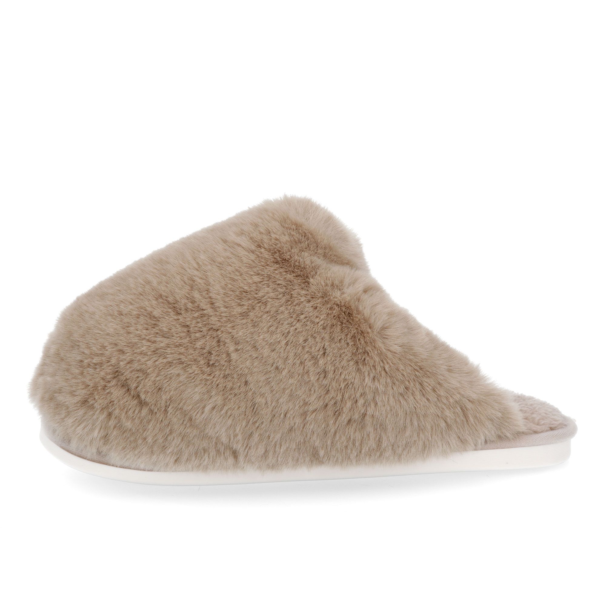 QVC Mont Chalet Ciabatte Pouf in peluche con suola in gomma