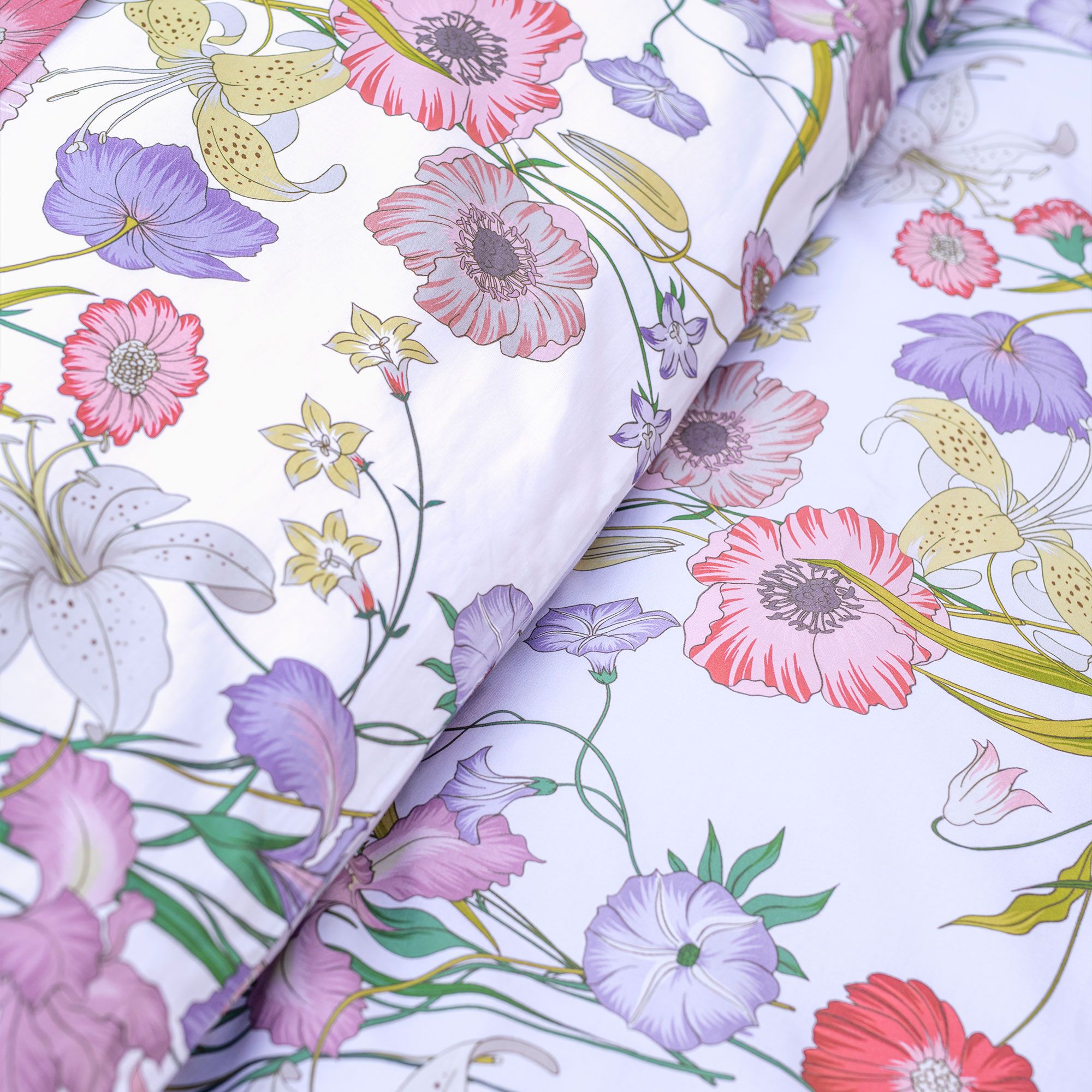 Cogal Completo letto Ranuncoli in cotone con stampa