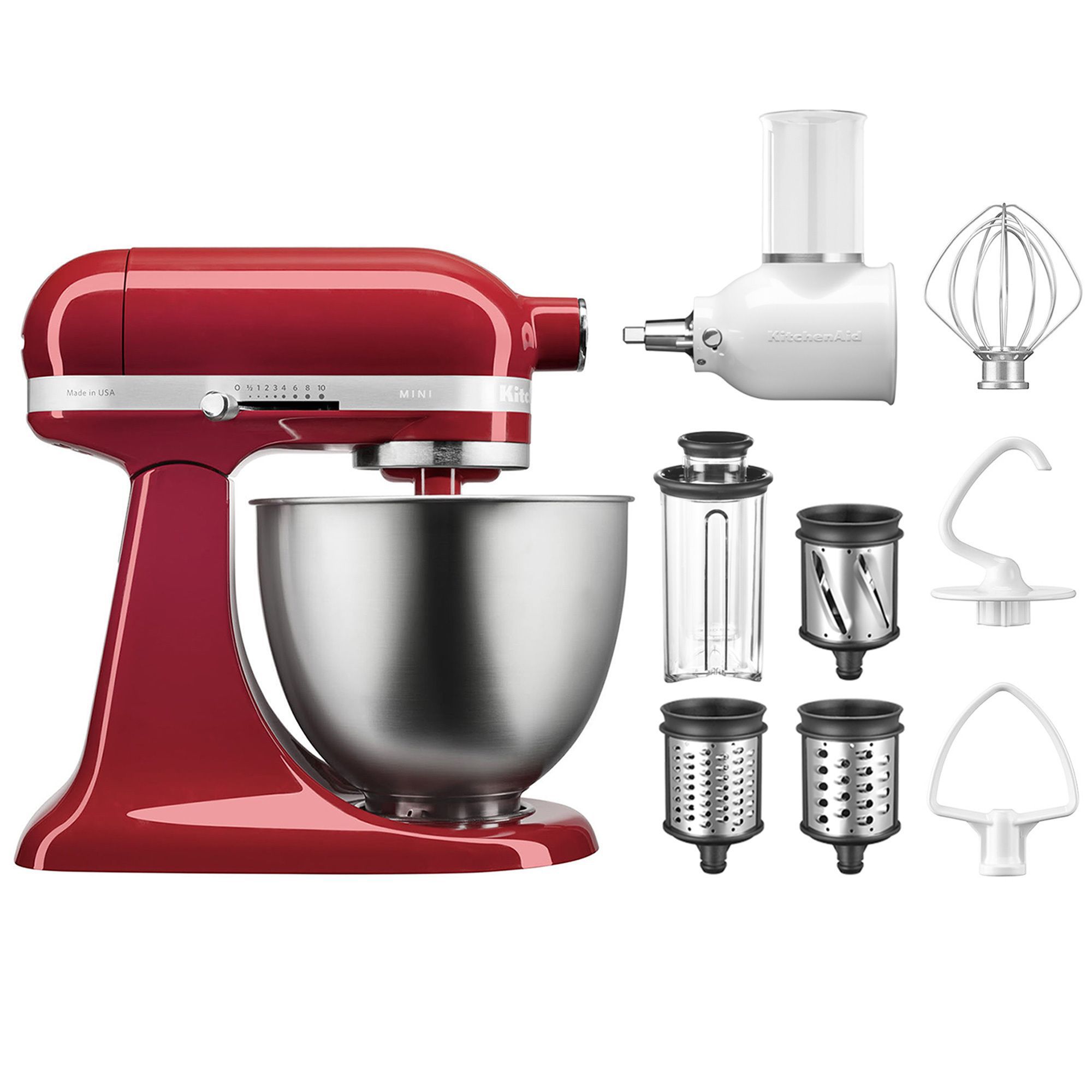 QVC Kitchen Aid Planetaria Artisan Mini e grattugia a cilindri