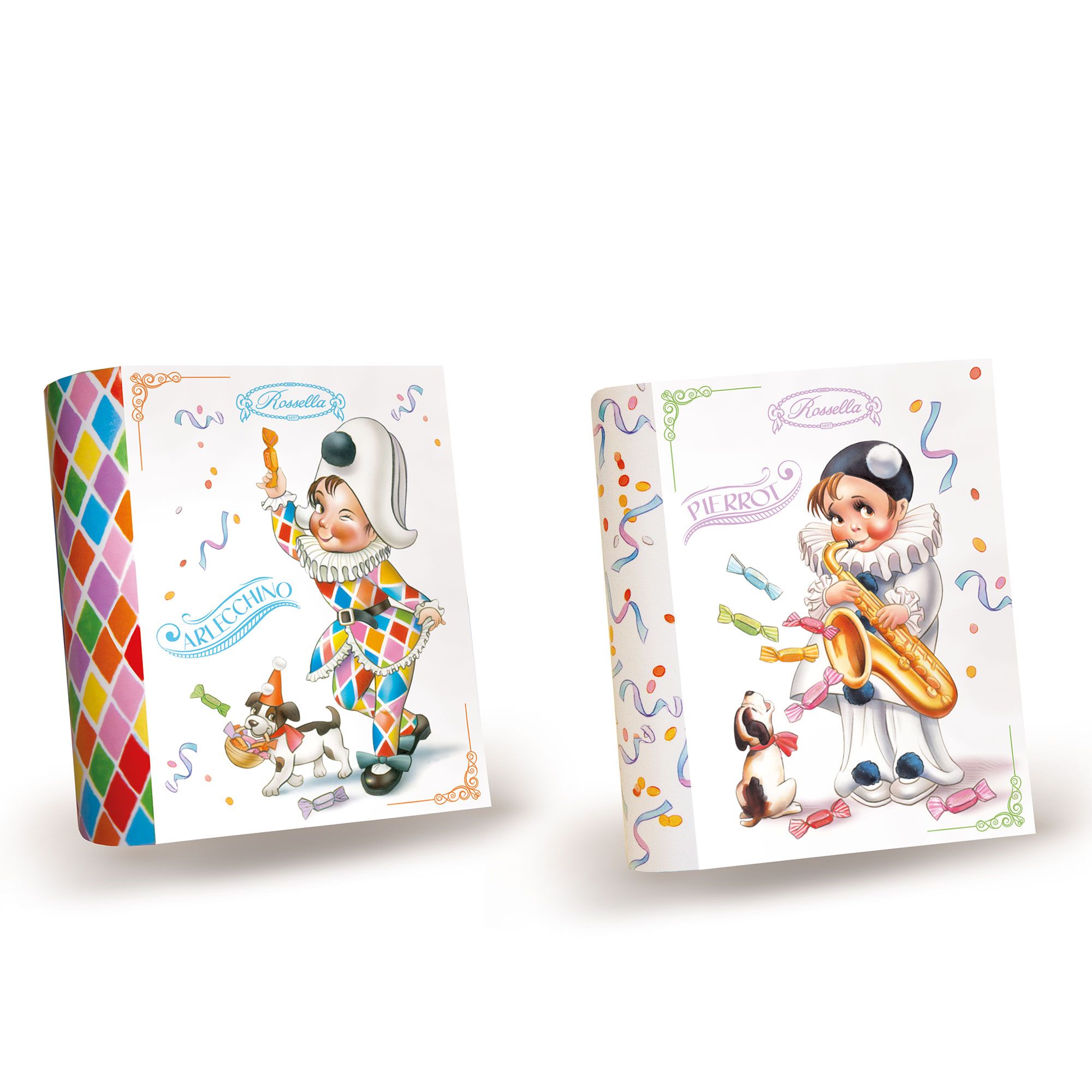 Image of Caramelle Rossella Kit libri piccoli con gelatine e fondants Arlecchino e Pierrot061