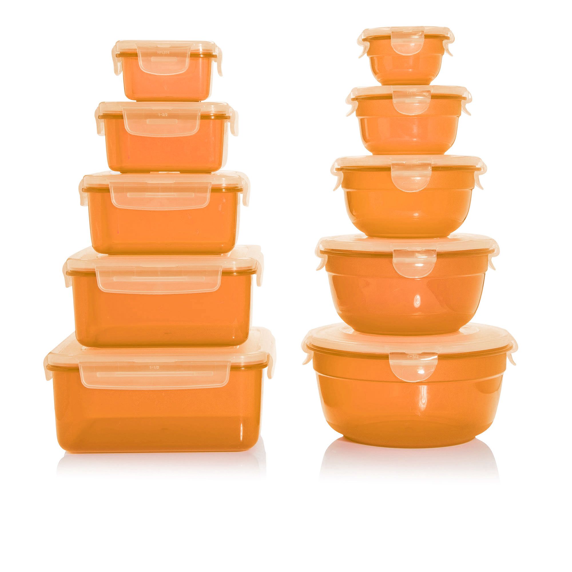 LocknLock
10 contenitori per
alimenti rotondi e
quadrati, impilabili