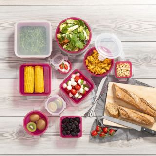 LocknLock
10 contenitori per
alimenti rotondi e
quadrati, impilabili