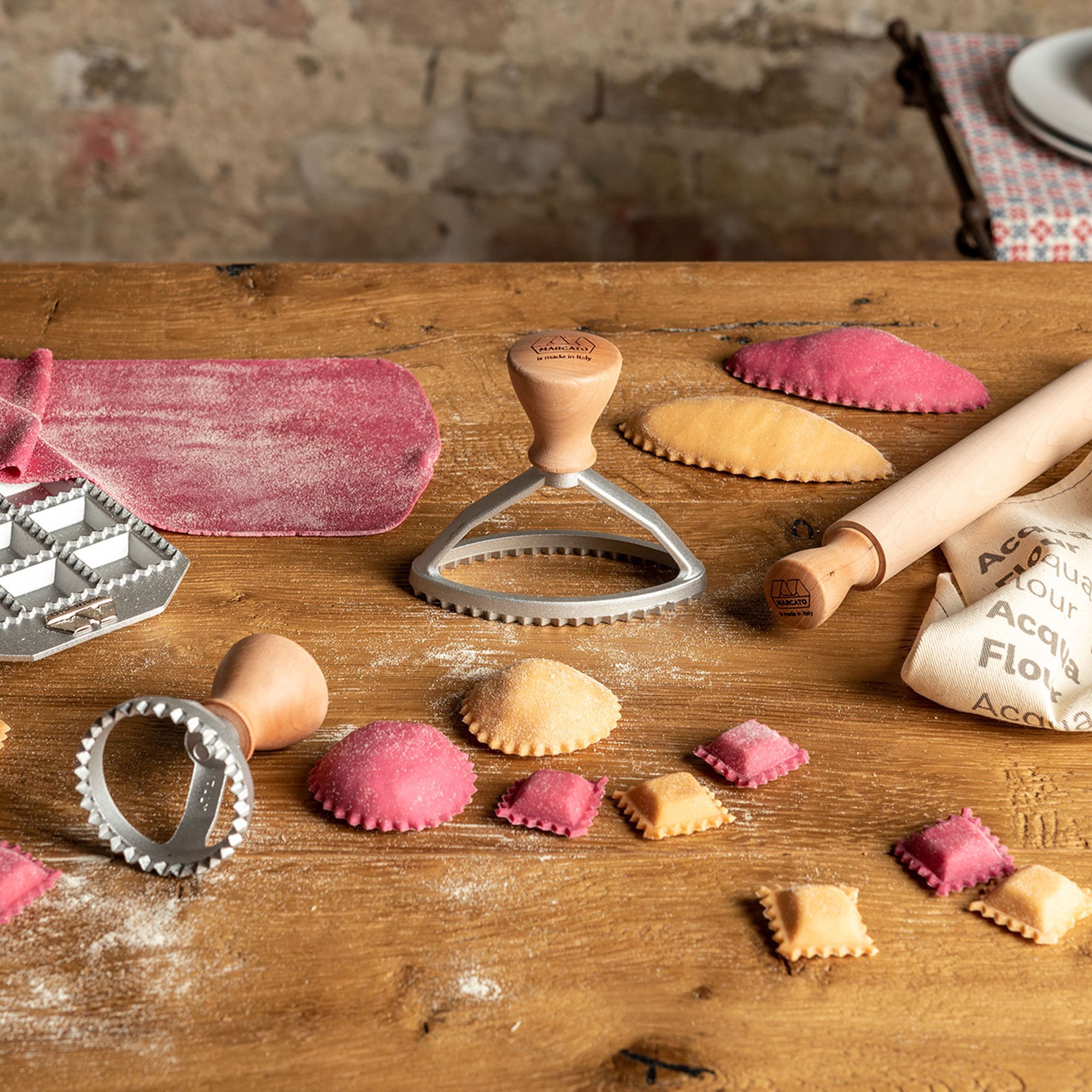 Tagliapasta Per Ravioli Con Manico In Legno E Posate Con Bordo Affilato Per Accessori Da Cucina Set Da 3 84691498
