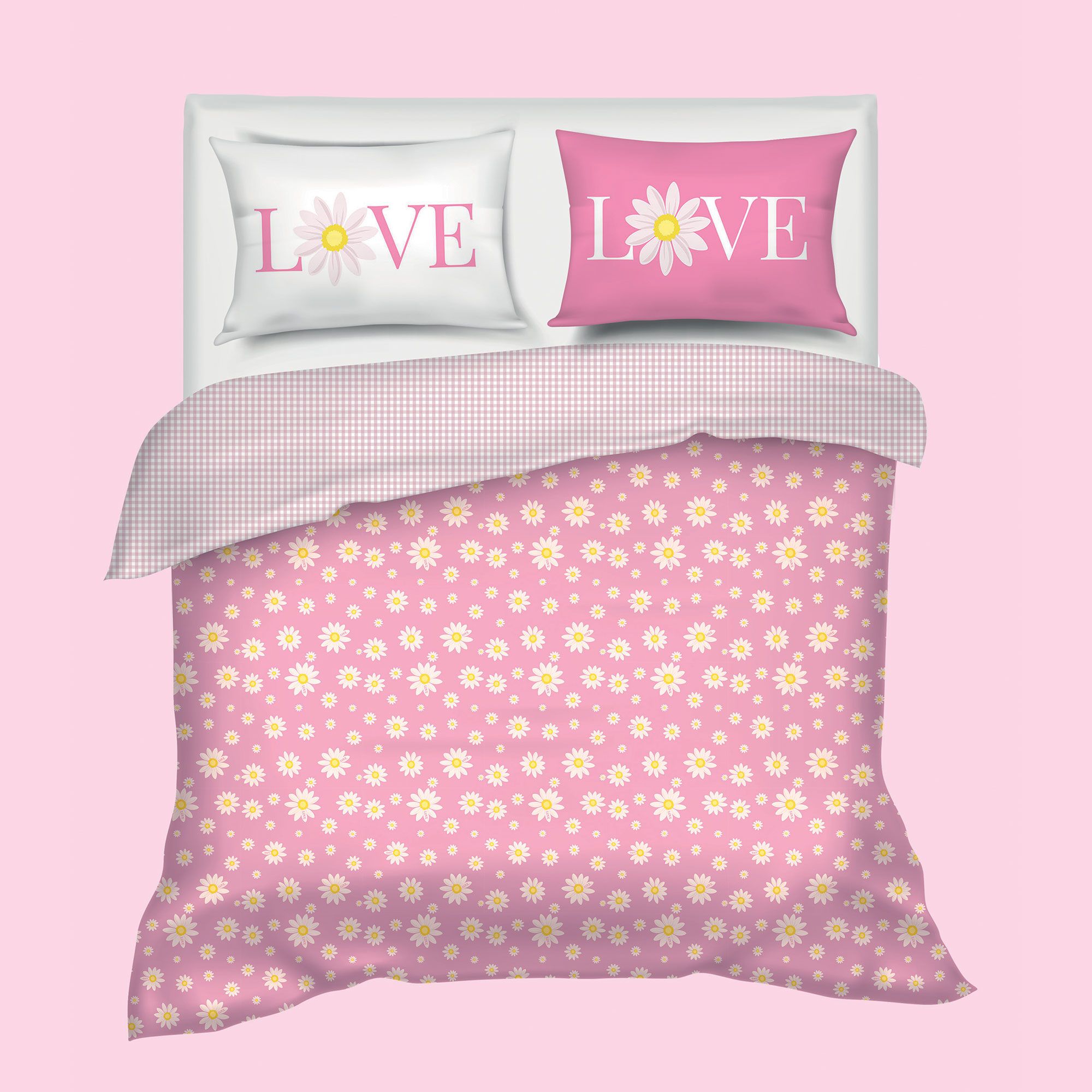 Camomilla Milano Home Completo copripiumino Daisy & Love in cotone 200 TC