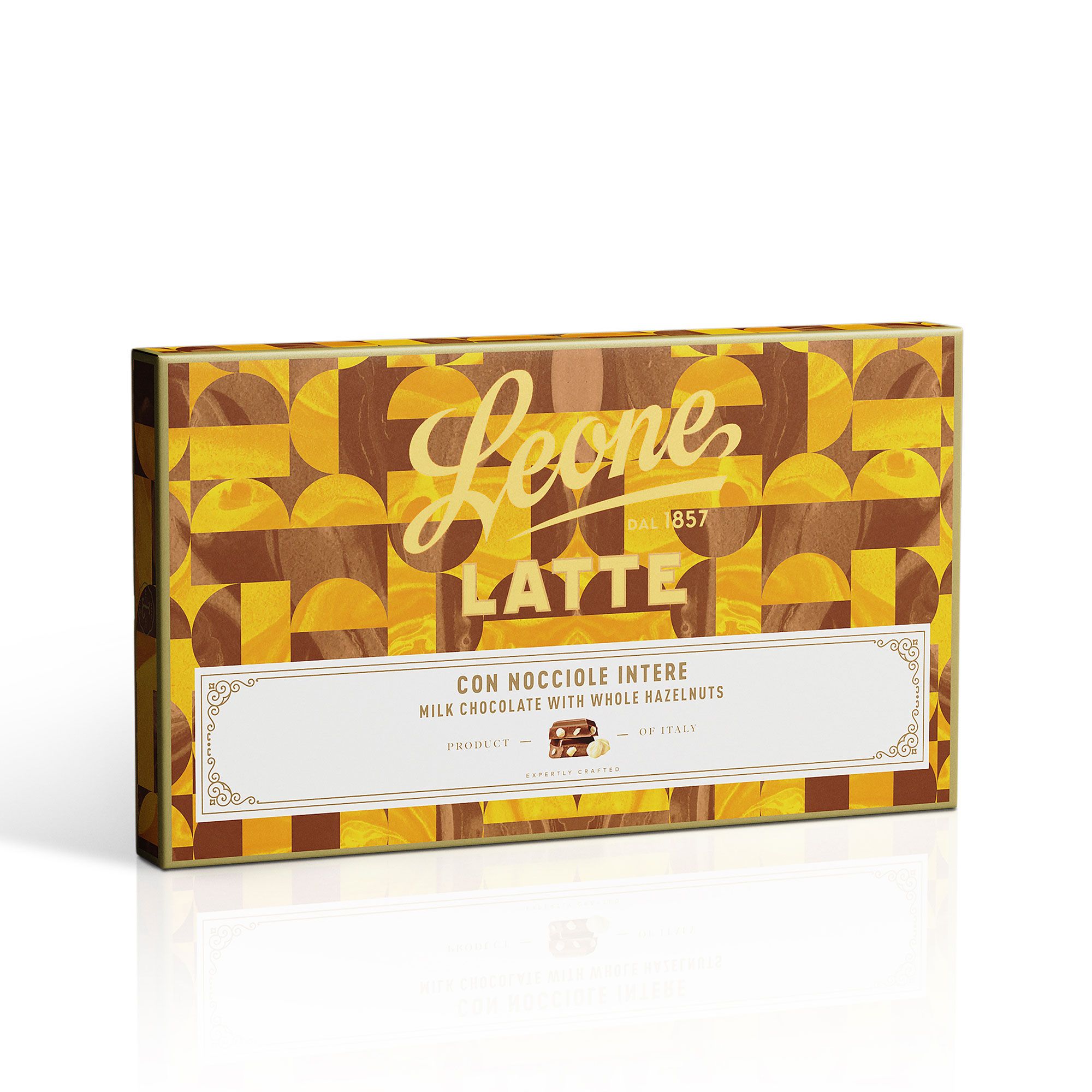 Pastiglie Leone
Blocco di cioccolato
al latte con nocciole
(750g)