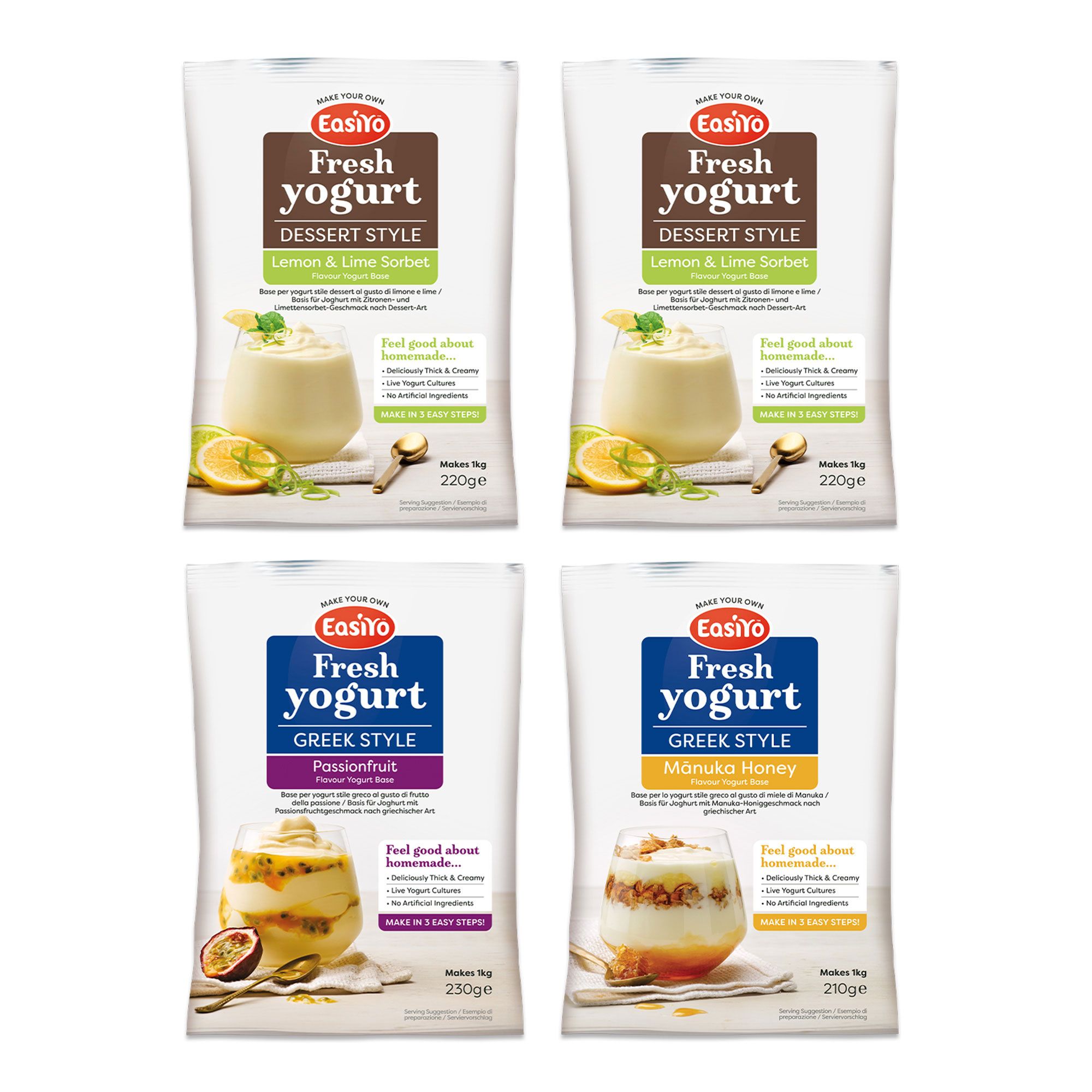 Easiyo 6kg di yogurt in stile greco gusti frutta e miele