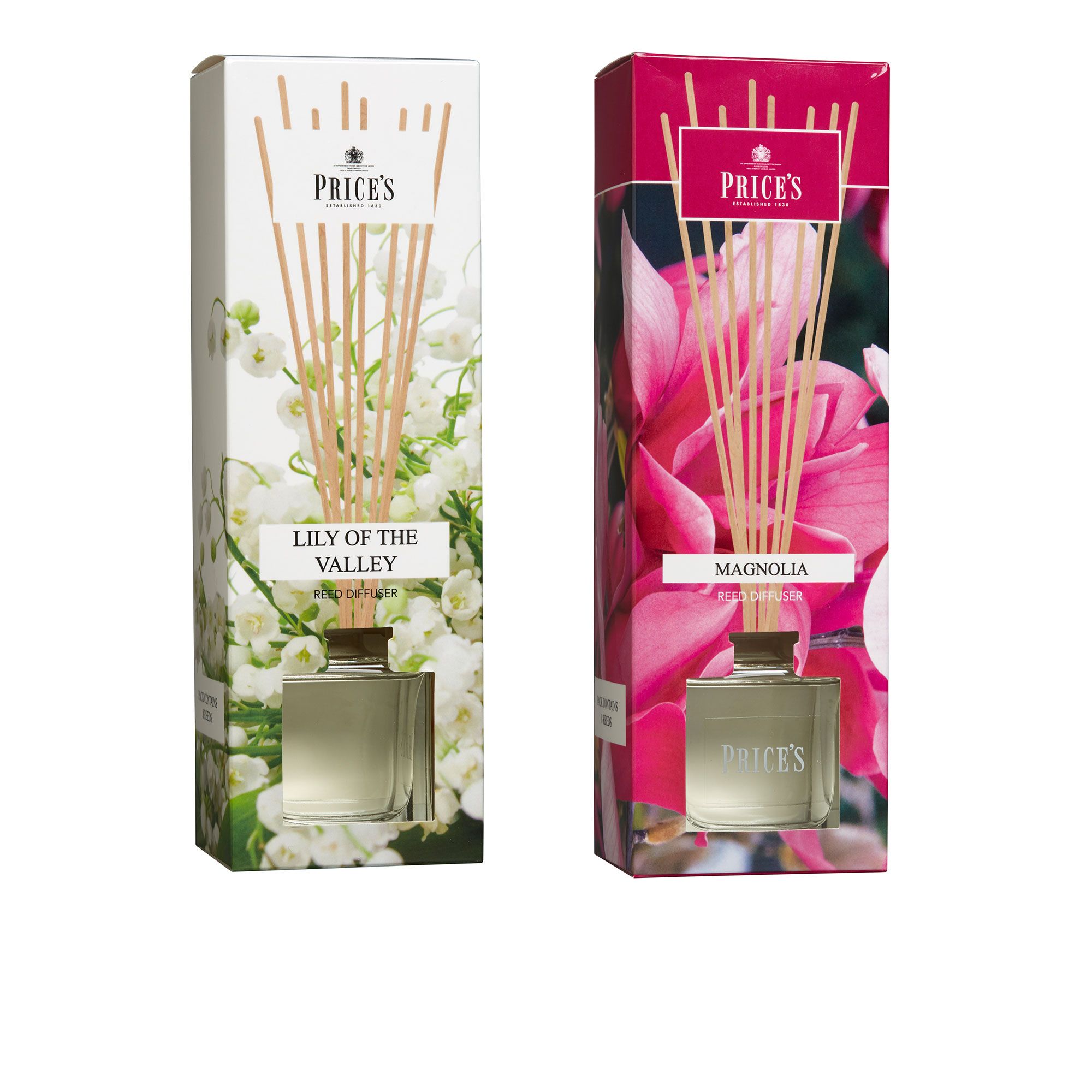 Price's Candles
Set 4 diffusori:
2 Magnolia e
2 Mughetto (100 ml)