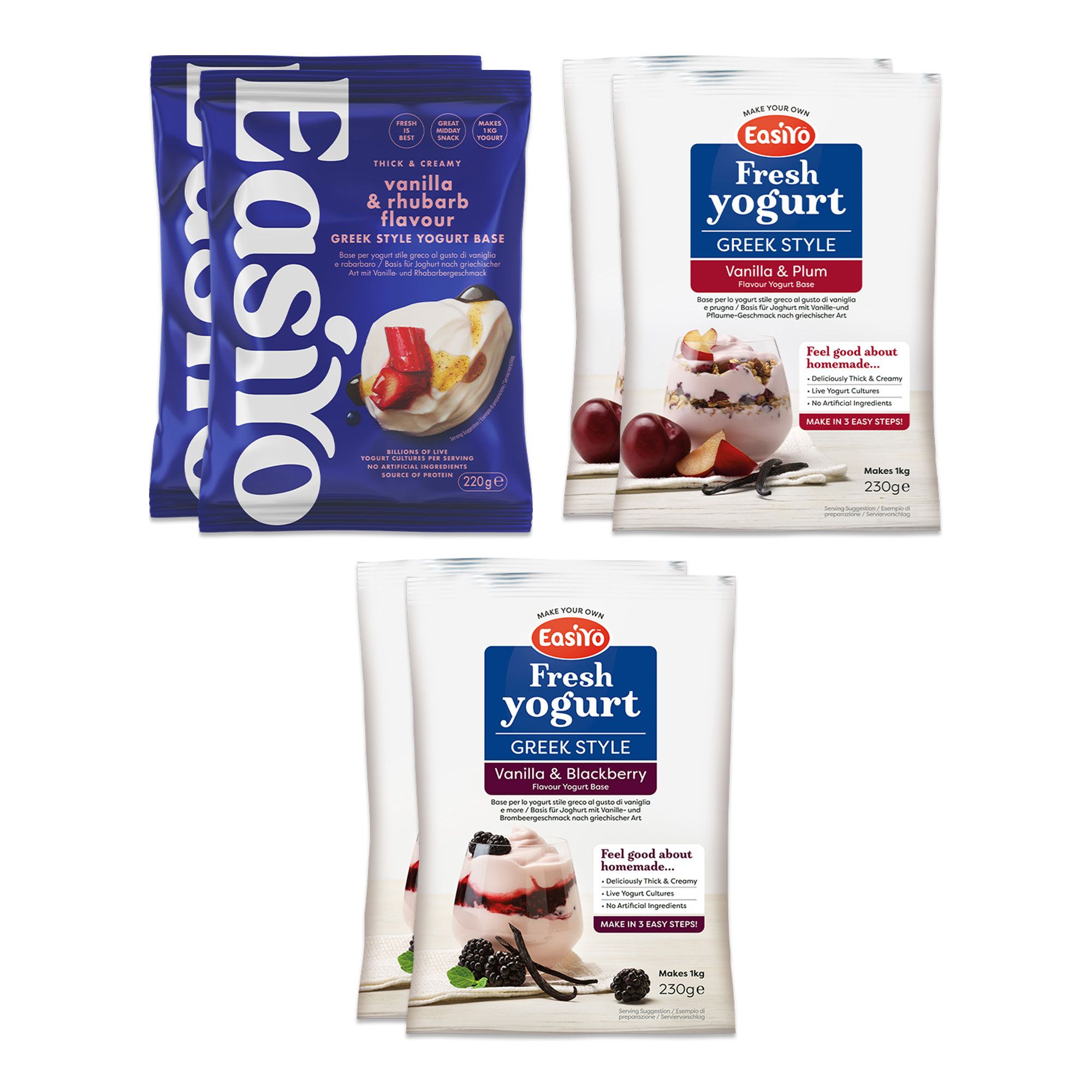  Easiyo
Kit 6kg di
yogurt stile greco
gusti frutta