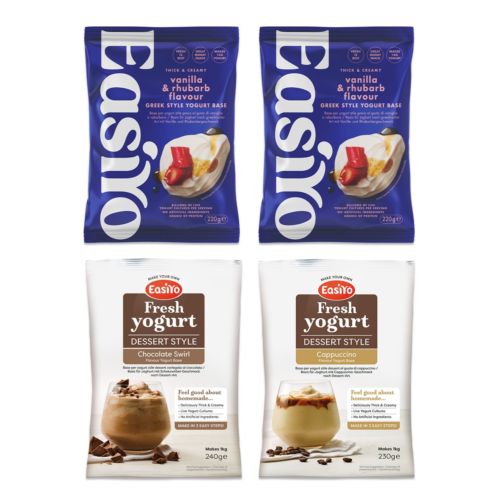  Easiyo
Kit 4kg di
yogurt stile greco
e stile dessert