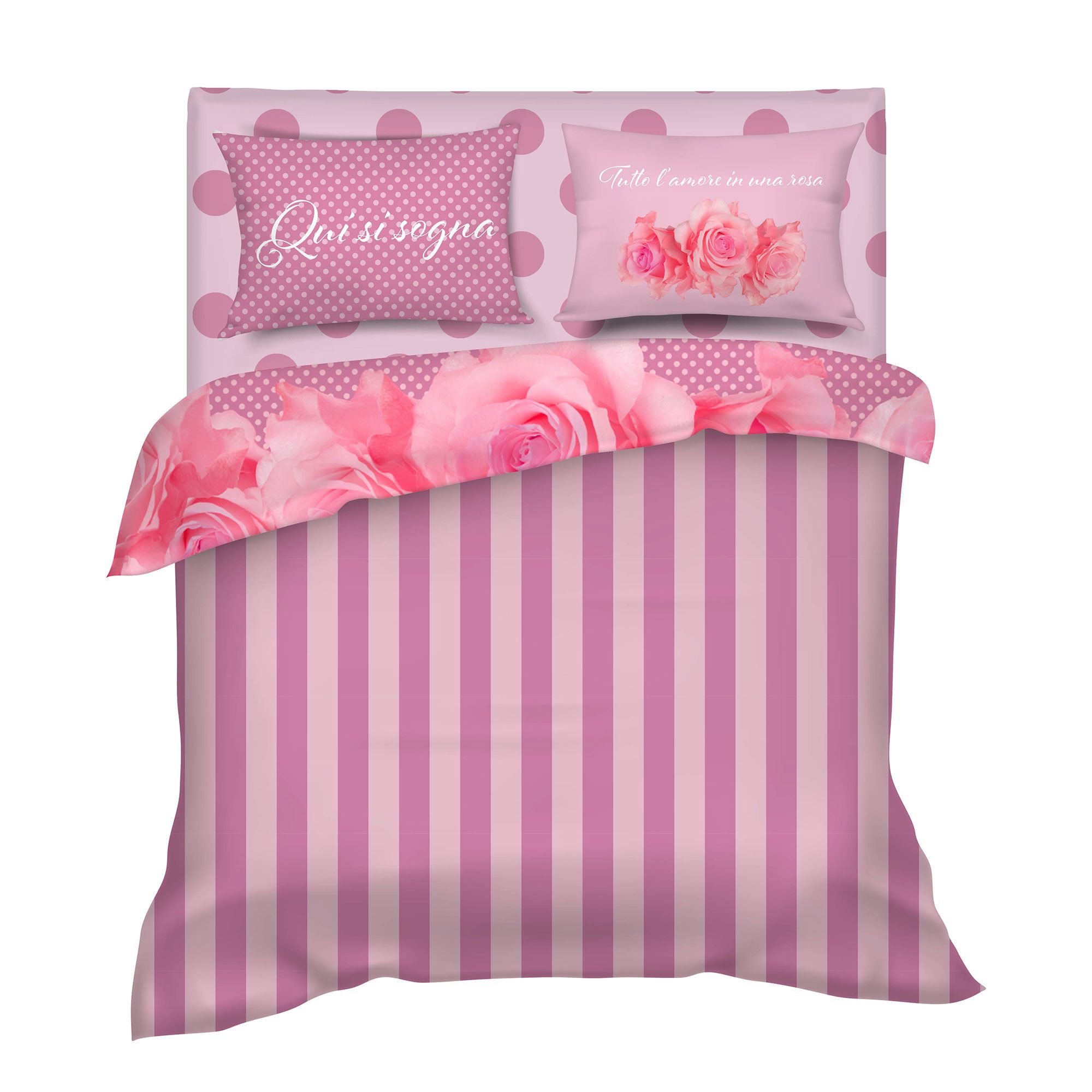 Camomilla Milano Home
Completo copripiumino
Rose Confetto
in raso di cotone