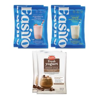 Easiyo
4 sacchetti di yogurt
da bere + 2 sacchetti
di yogurt dessert