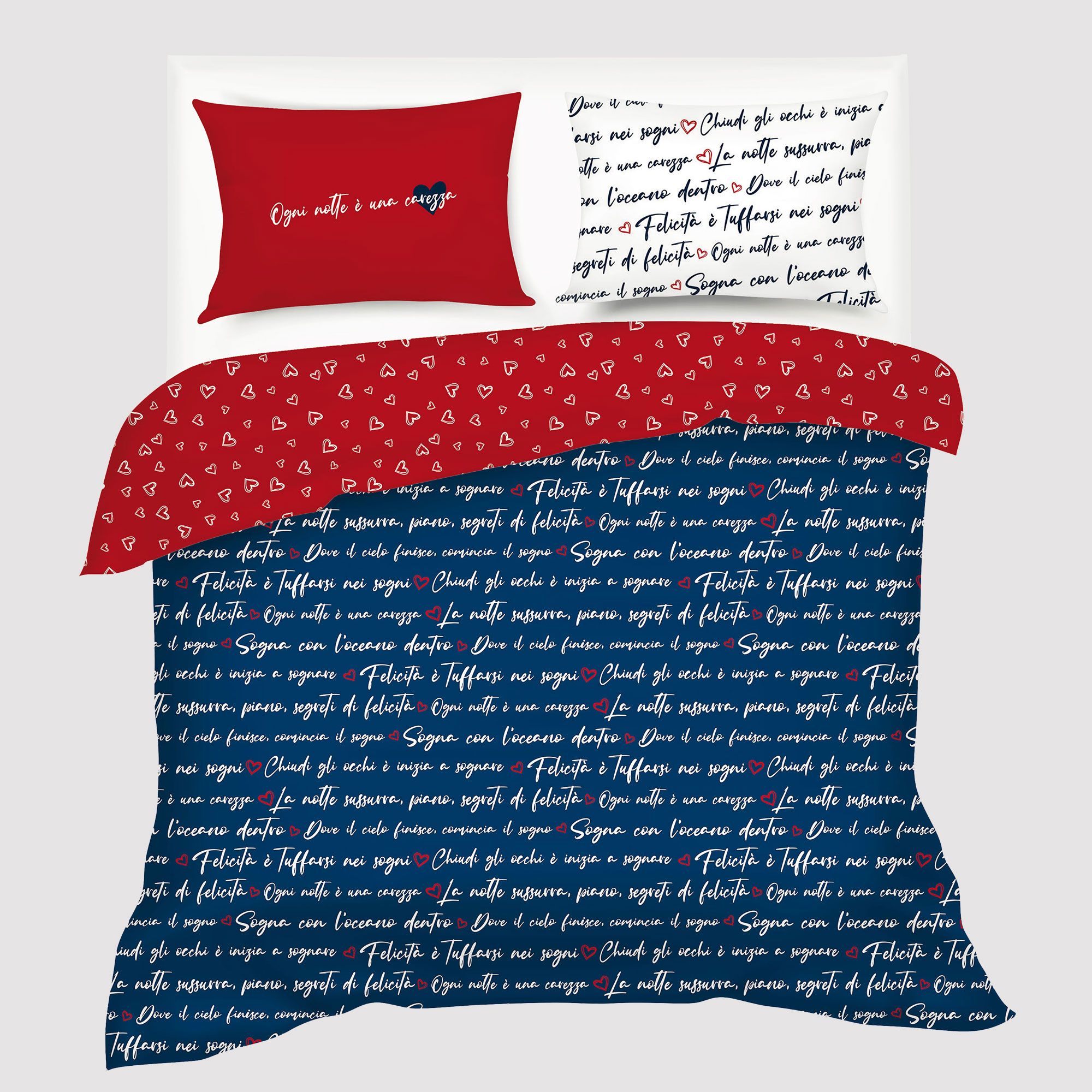 Camomilla Milano Home
Completo copripiumino
Toni di Colore in
cotone 200TC