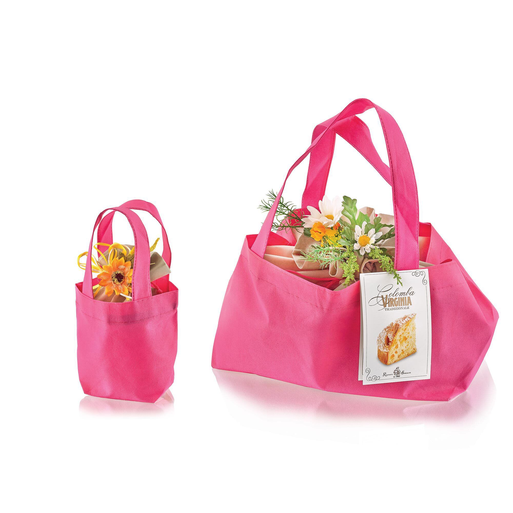Amaretti Virginia Colomba Classica E Colombina In Borsa Rosa