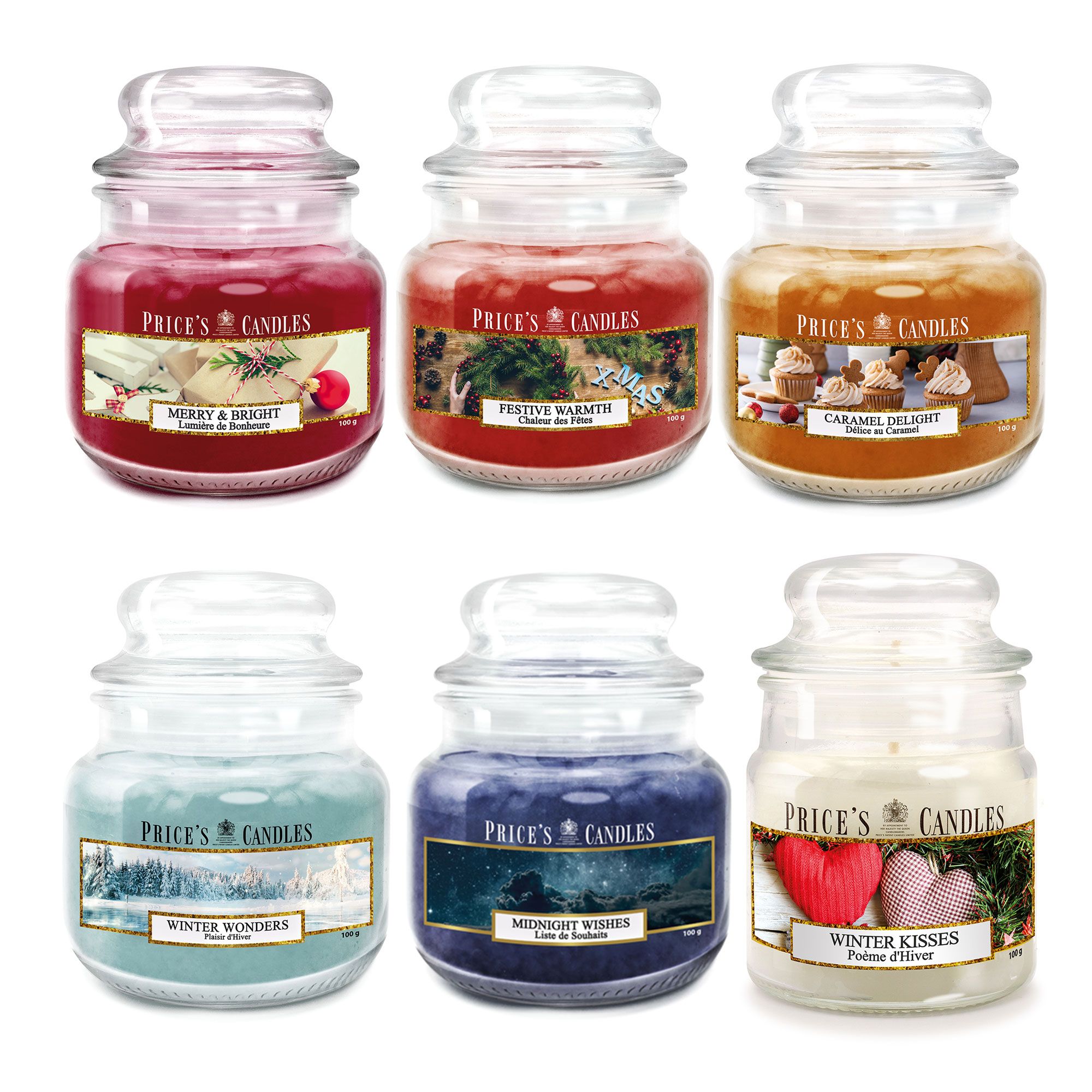 QVC Price's Candles Set 6 candele fragranze assortite in giara piccola