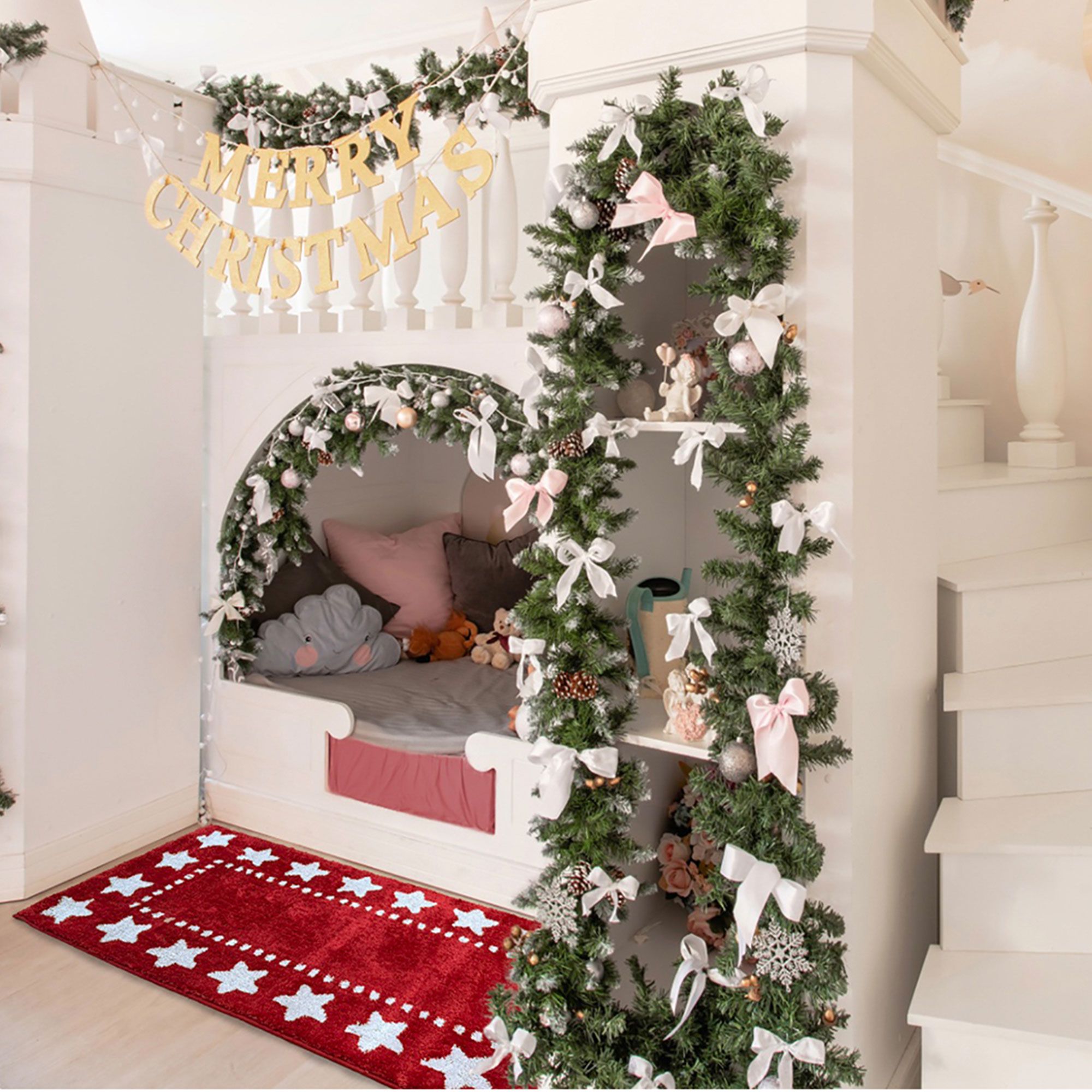 Casa Fondo
Passatoia di Natale
in microfibra con
fili luccicanti