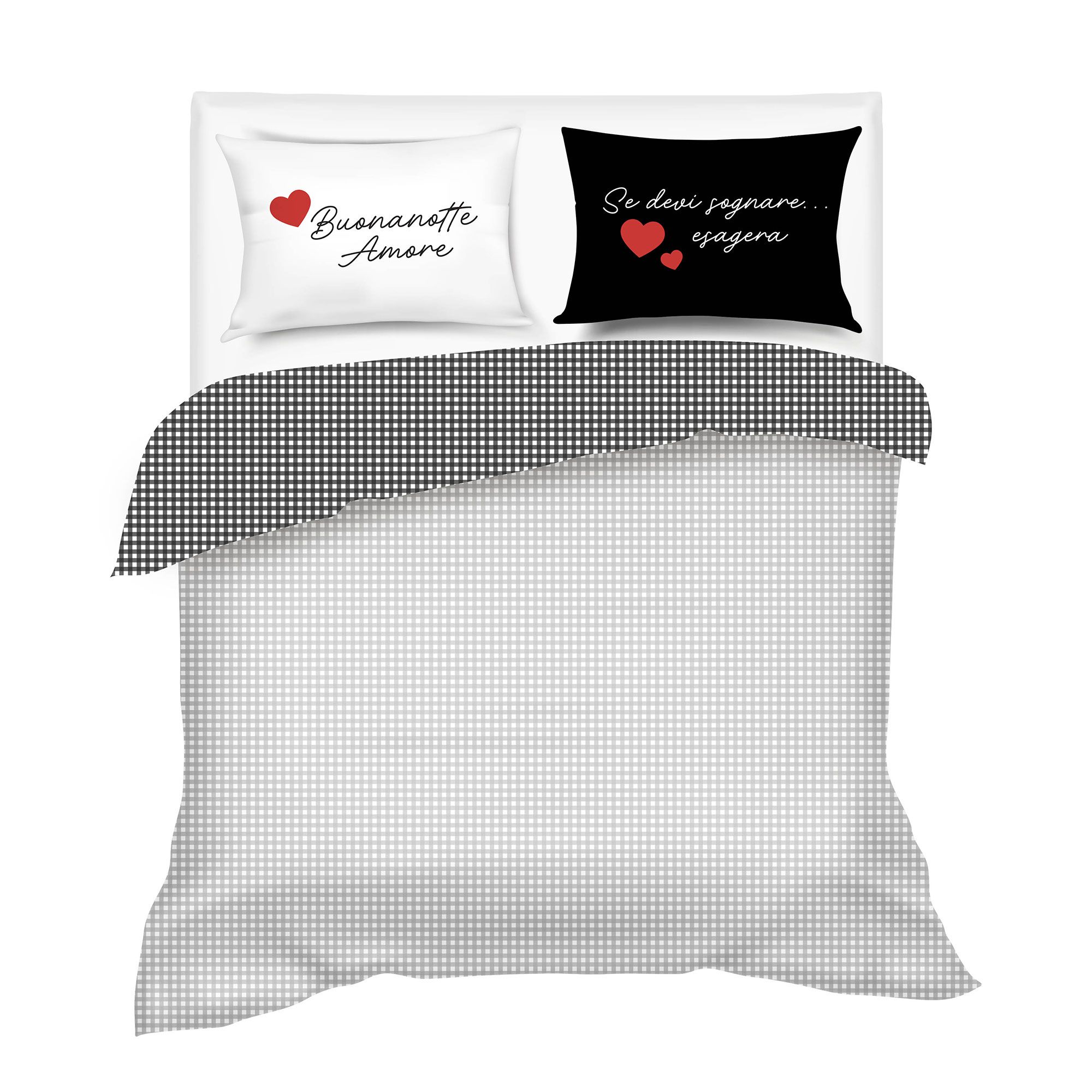 Camomilla Milano Home
Completo letto
Scritte d'Amore
in raso di cotone