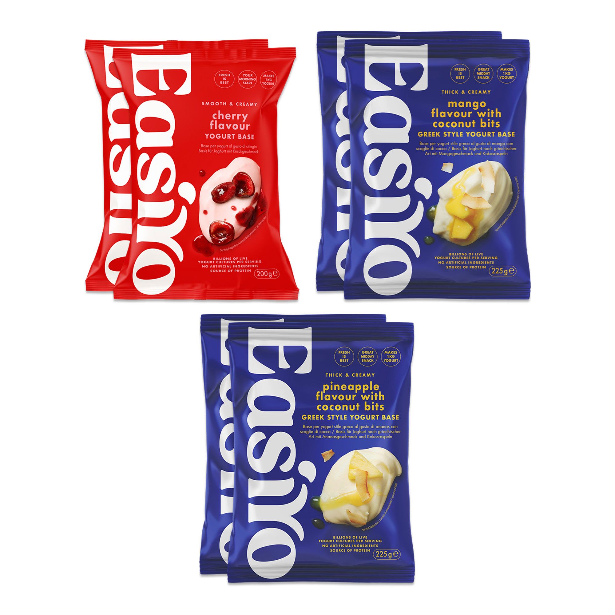 Easiyo
Kit 6kg di yogurt
al gusto frutta e
cocco