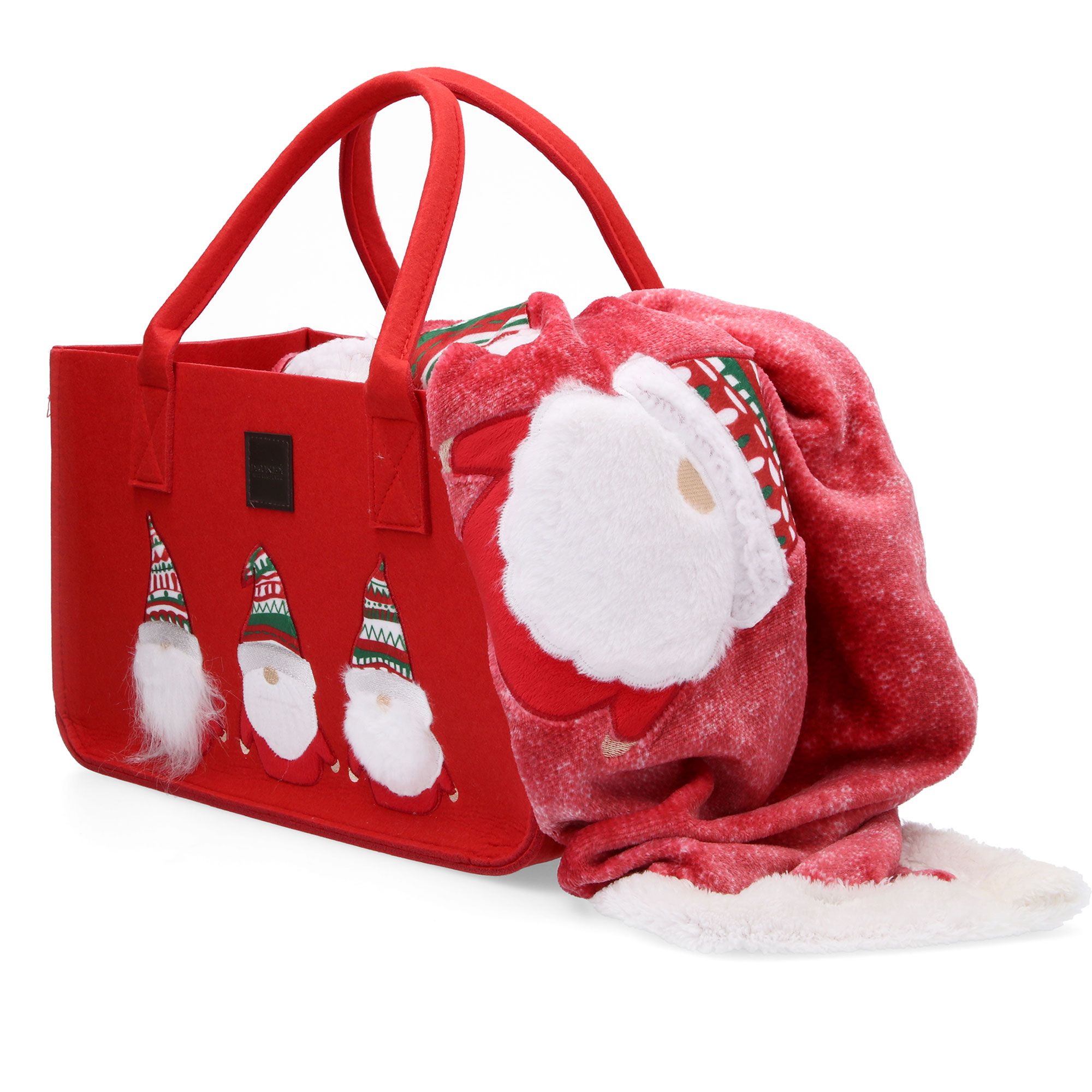 Image of Mont Chalet Plaid con lato in peluche e borsa in feltro061