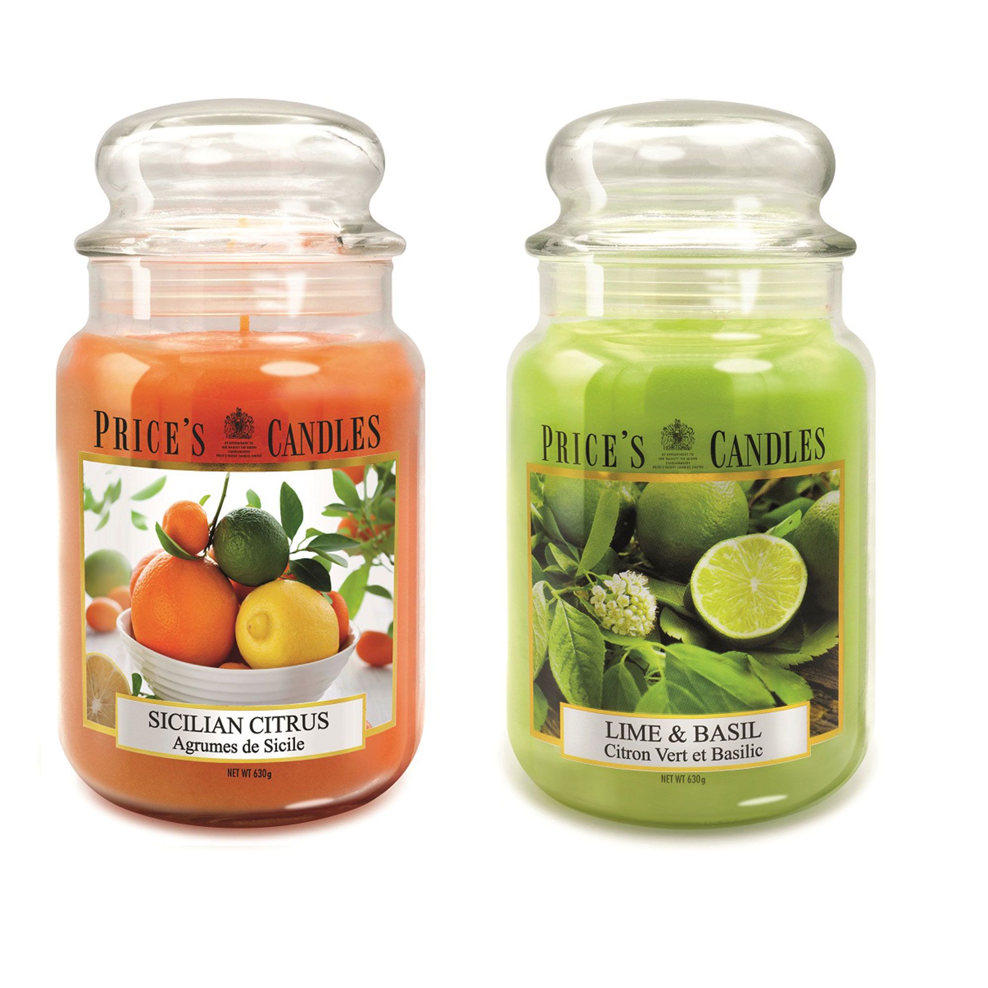 Price's Candles
Set candele Sicilian
Citrus + Lime & Basil
(2x630g)