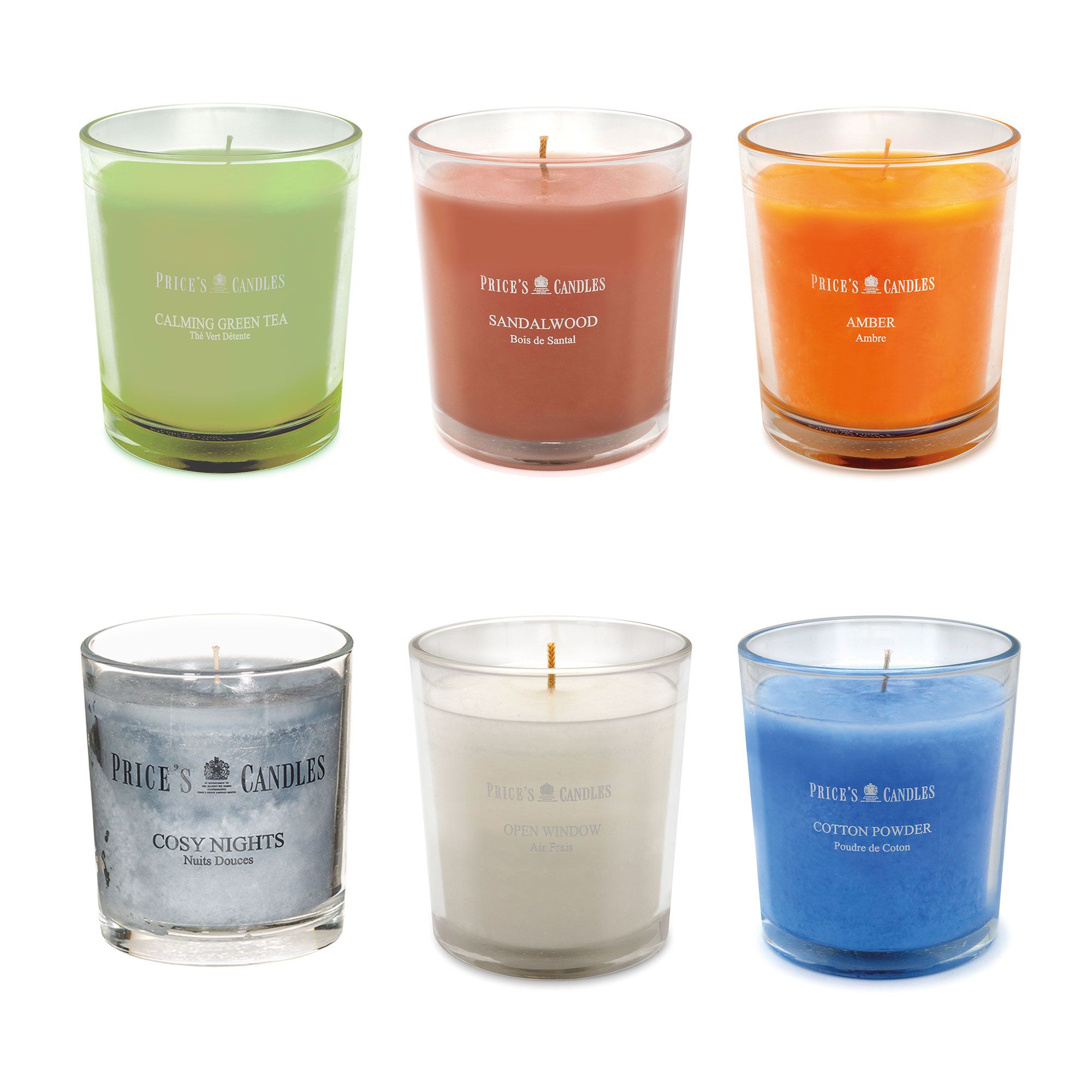 Price's Candles
Set 6 candele
in bicchiere
fragranze assortite