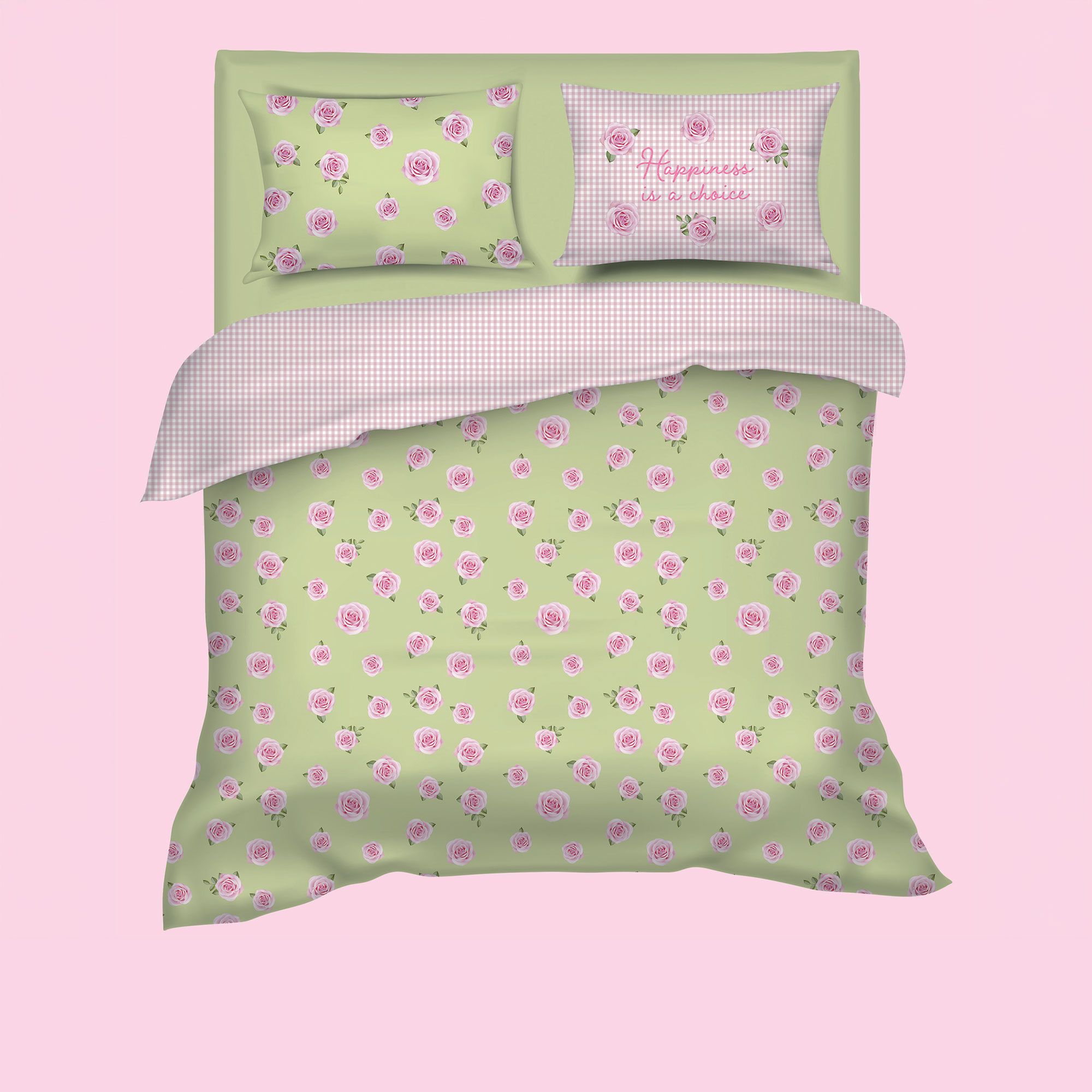 Camomilla Milano Home
Completo copripiumino
Happiness in raso
di cotone 200 TC