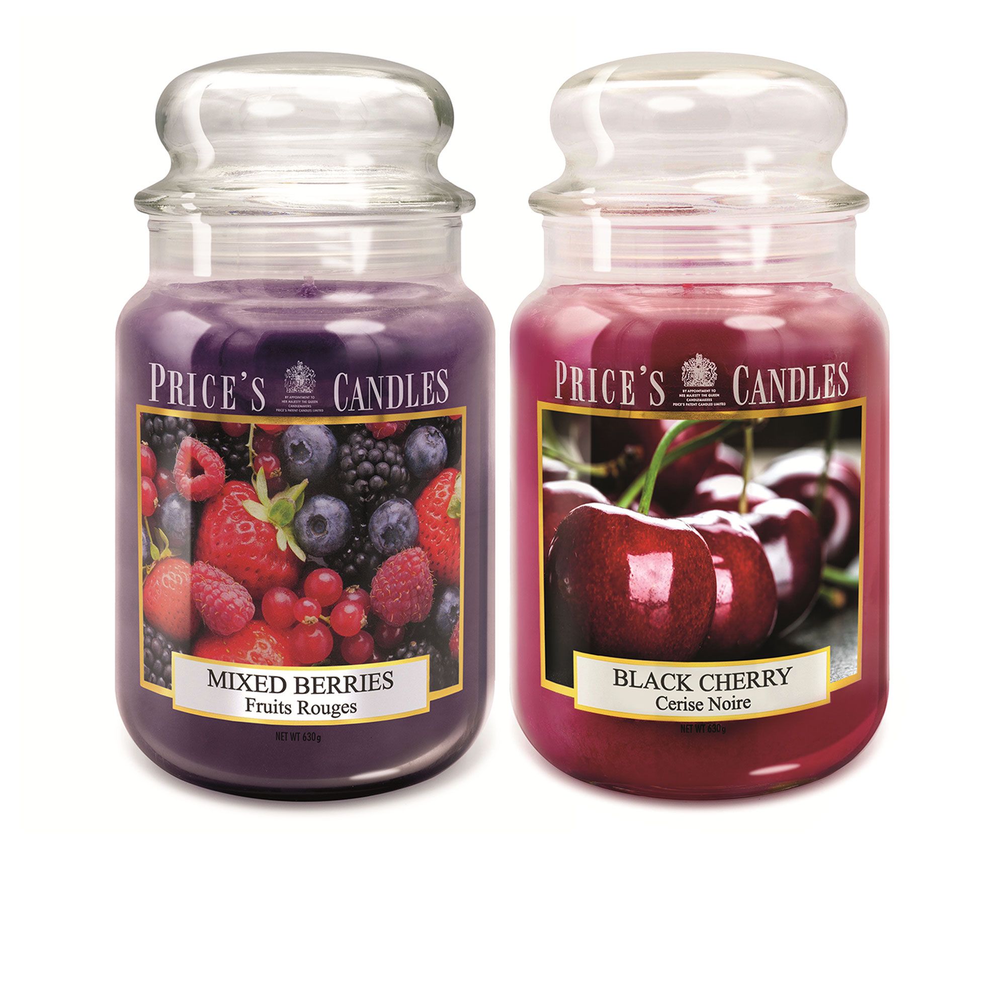 Price's Candles
2 candele in giara
di vetro grande Mixed
Berries+Black Cherry