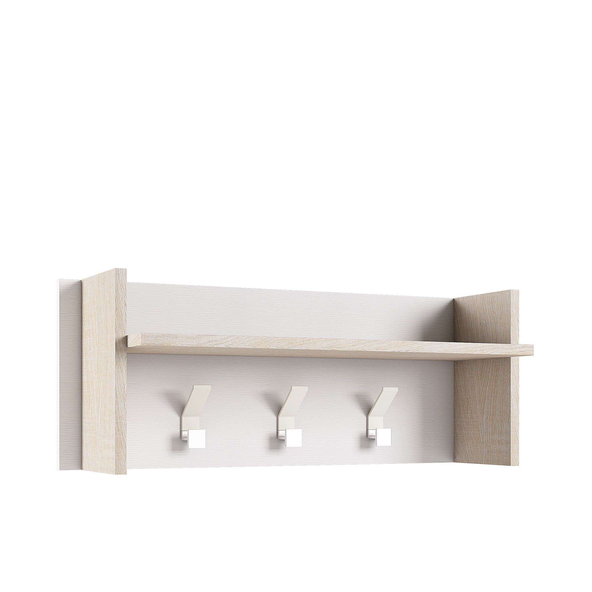 Terraneo
Pannello appendiabiti
con ampio ripiano
e 3 ganci