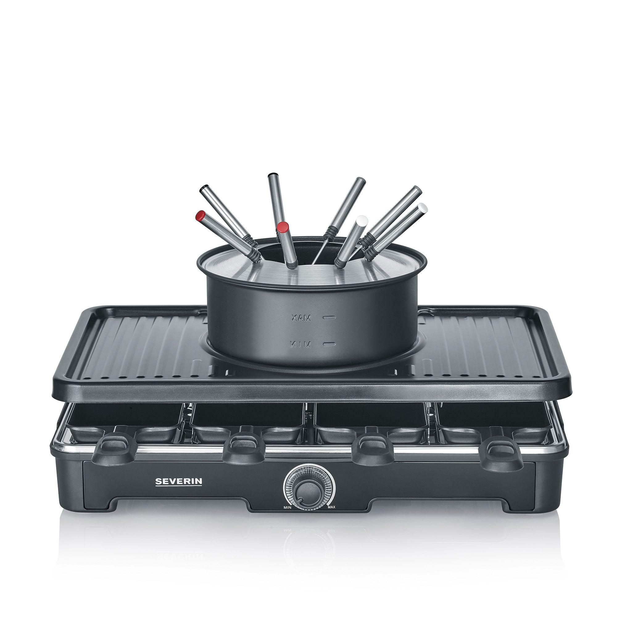 Severin RG2347
Raclette e fonduta
2-in-1,termosato 
regolabile