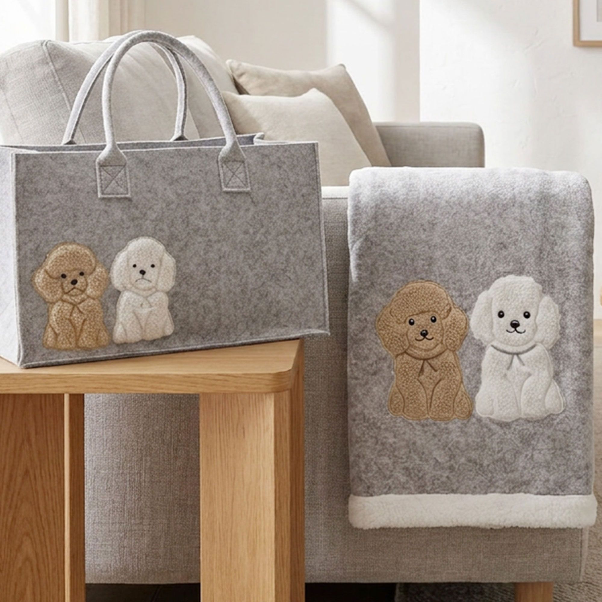 Mont Chalet
Plaid disegno animale
con borsetta in
feltro abbinata