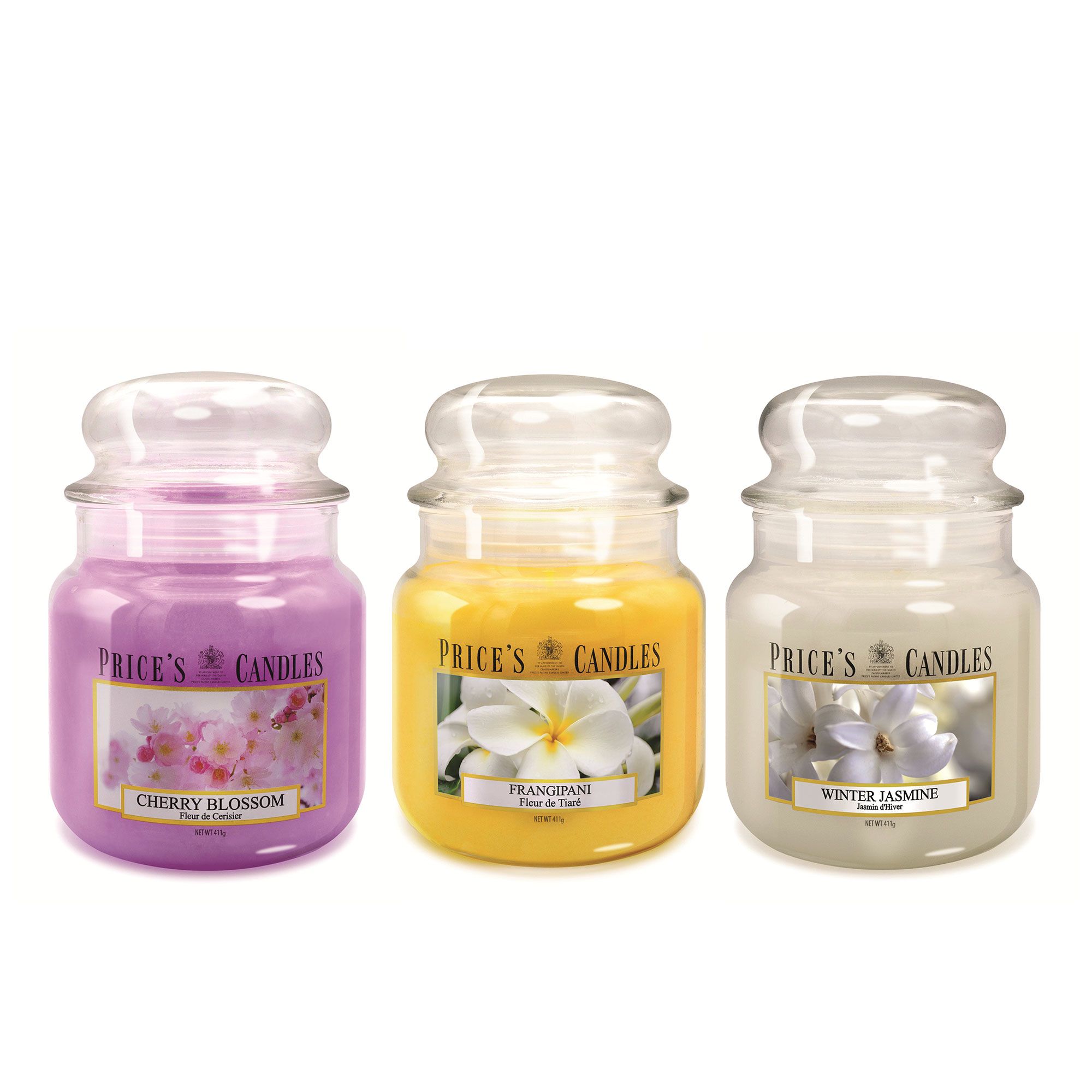 Price's Candles
Set 3 candele in
giara media con
tappo in vetro