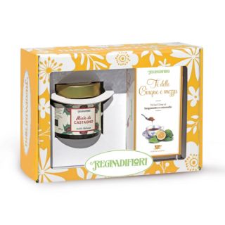 REGINAdiFIORI
Scatola regalo con
miele Castagno + tè
delle Cinque e Mezzo