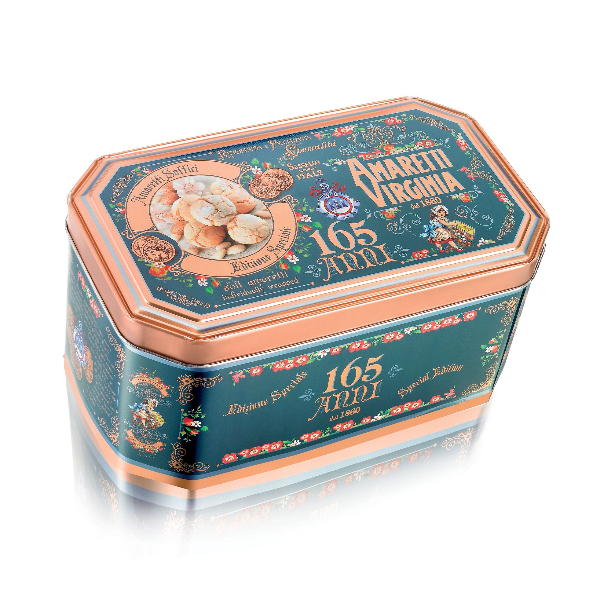 Amaretti Virginia
Cofanetto amaretti
soffici 165 anni
(350g)