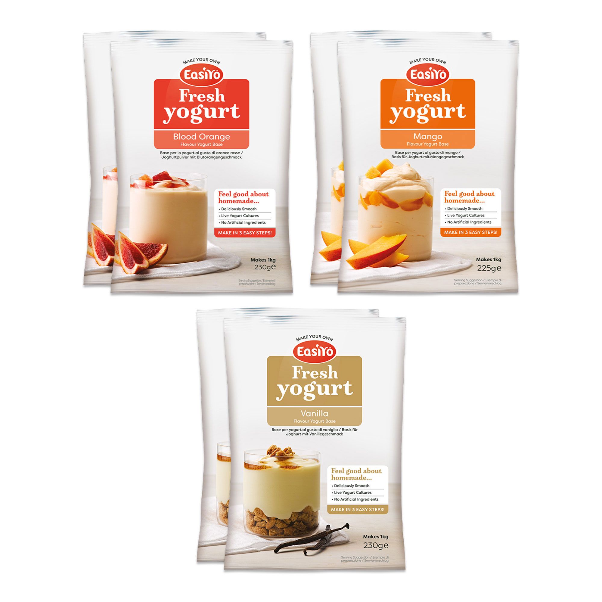 Image of EasiYo Kit 6kg yogurt Arance Rosse, Mango e Vaniglia061