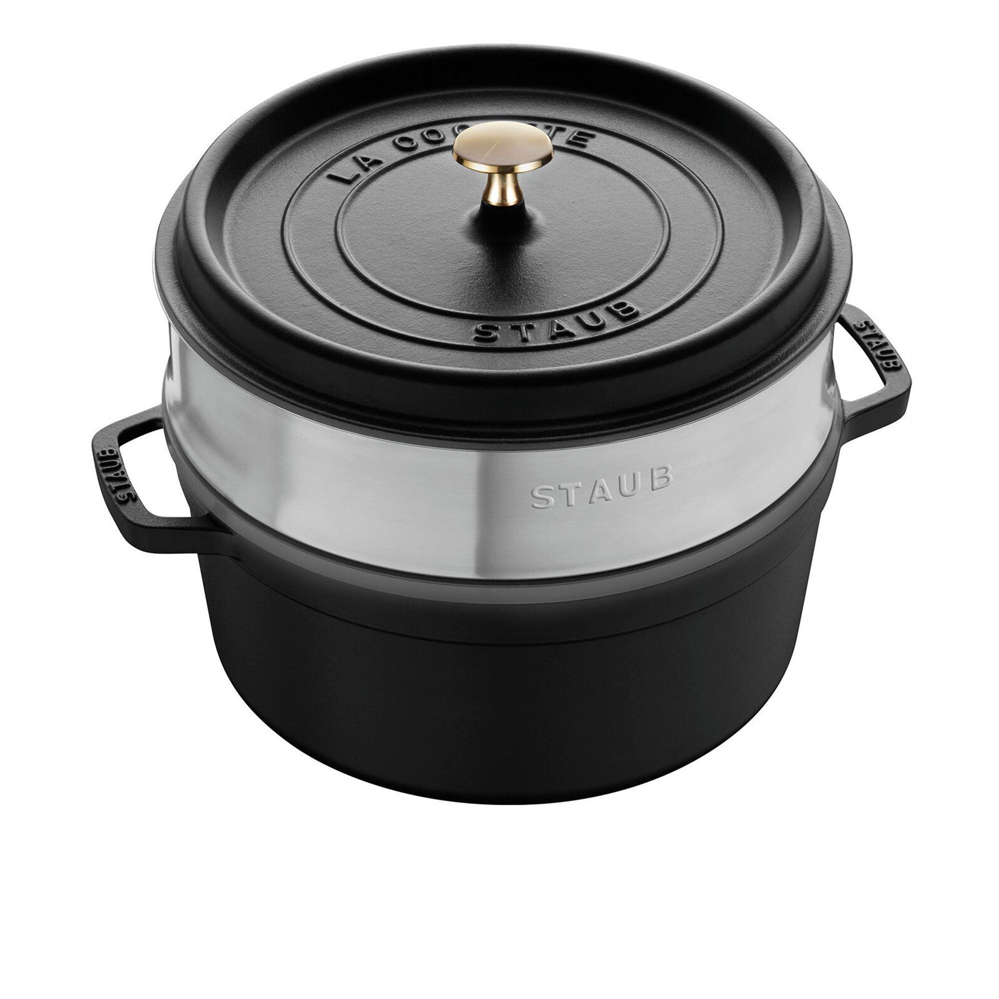 Image of Staub Cocotte in ghisa 24cm con vaporiera e coperchio061