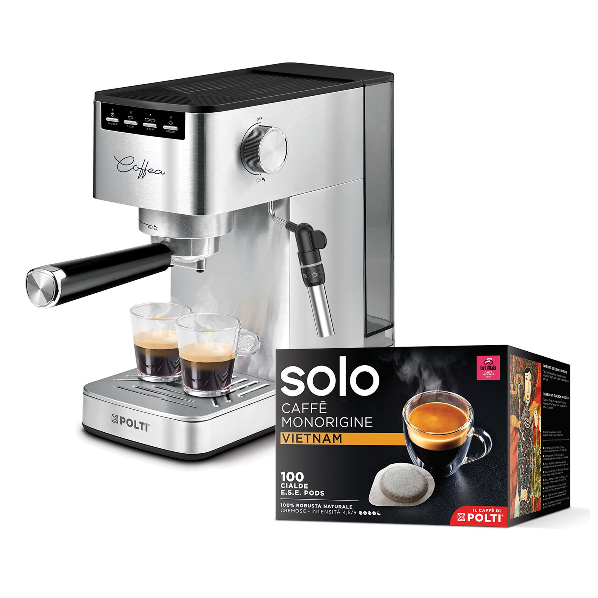 Polti Coffea P10s
Macchina del caffè
manuale +100 cialde 
monorigine vietnam