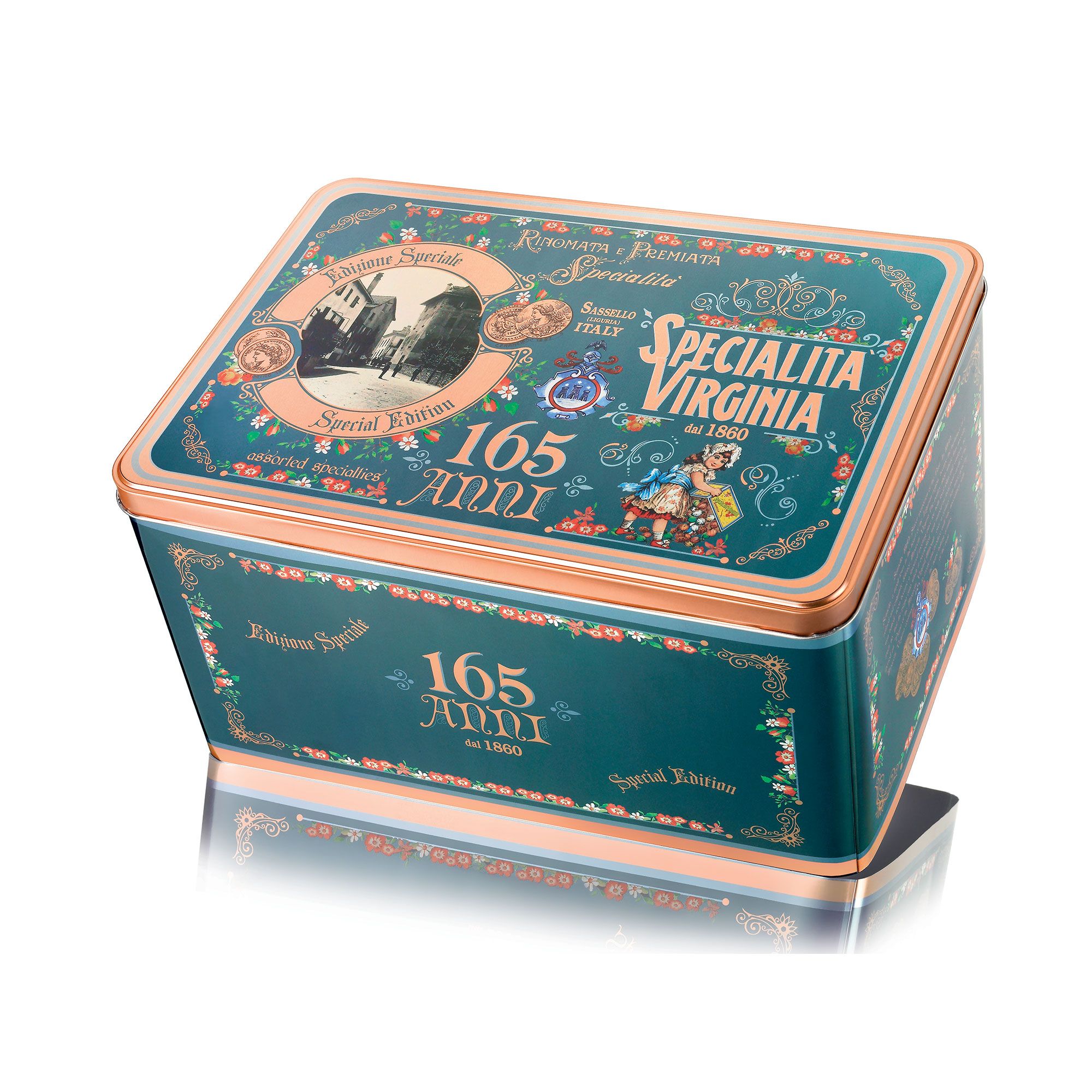 Amaretti Virginia
Baule delle dolcezze
con amaretti, baci
e cuor nocciola (2kg)