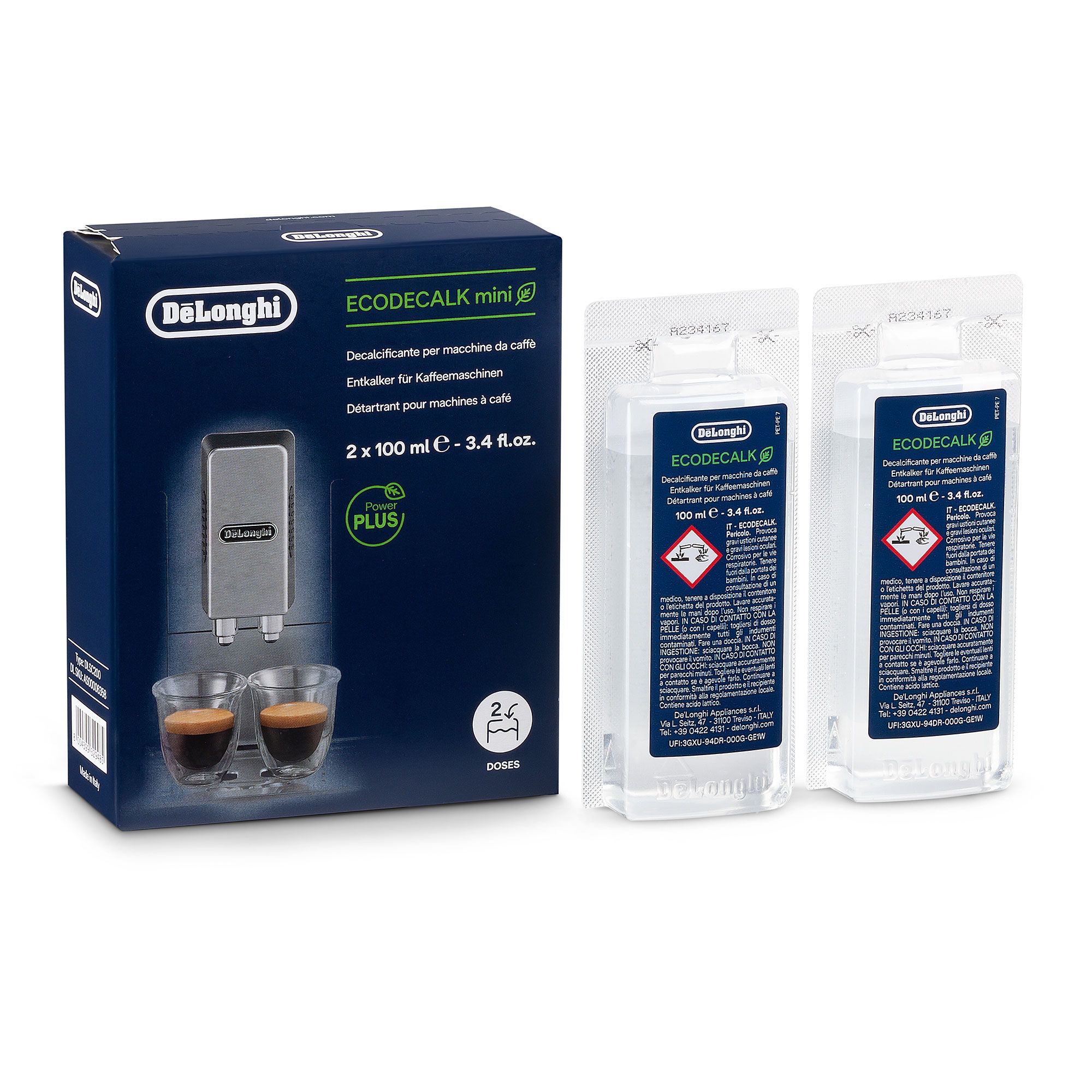 De'Longhi
Decalcificante per
macchina del caffè
EcoDecalk (2x100 ml)