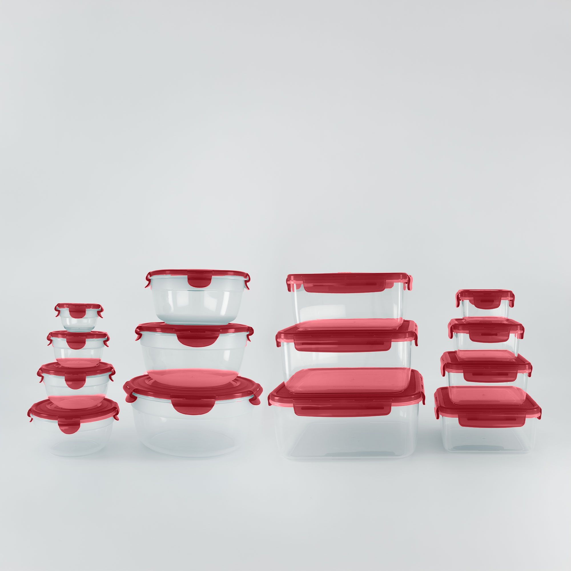 LocknLock
set di 14 contenitori
7 quadrati, 7 rotondi