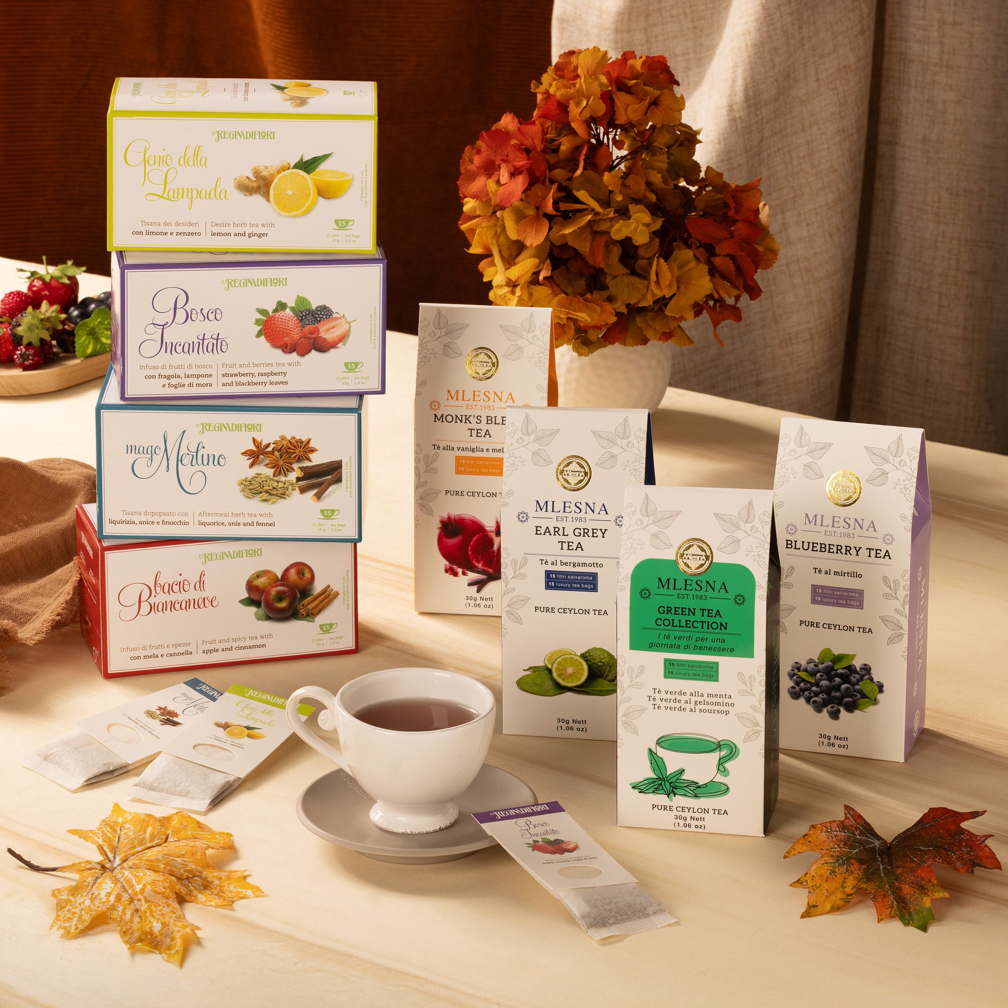 REGINAdiFIORI
Kit 4 tisane + 4 tè
in 8 gusti assortiti
(120 filtri)