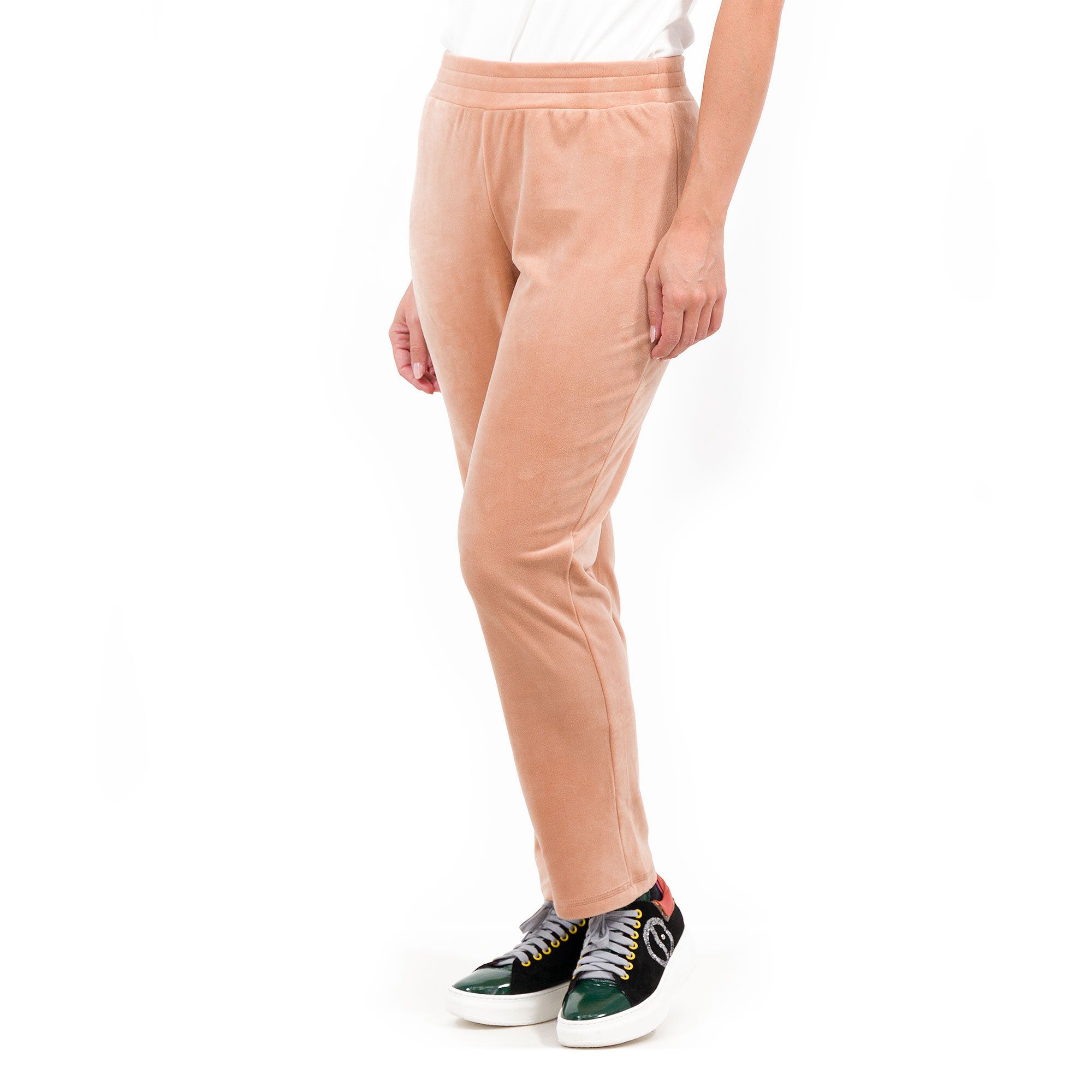 Image of Pantaloni ampi in velluto con vita elasticata