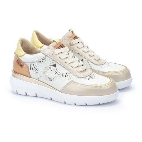 Pikolinos Sneaker traforata con lacci fantasia zeppa 5cm QVC Italia