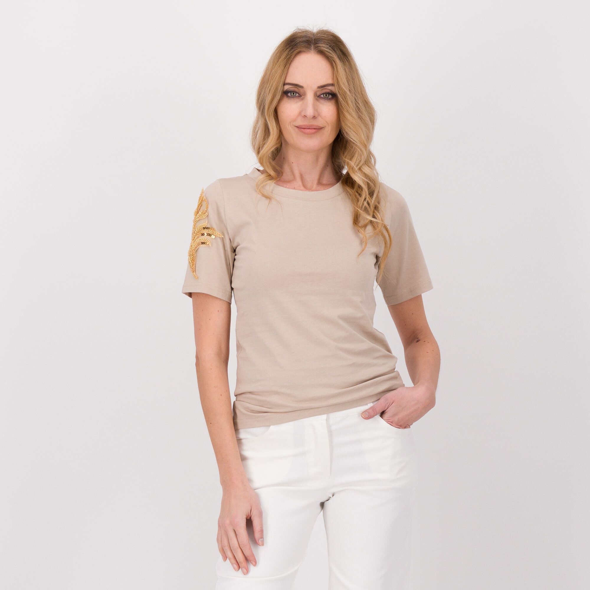 Image of T-shirt in jersey di cotone stretch